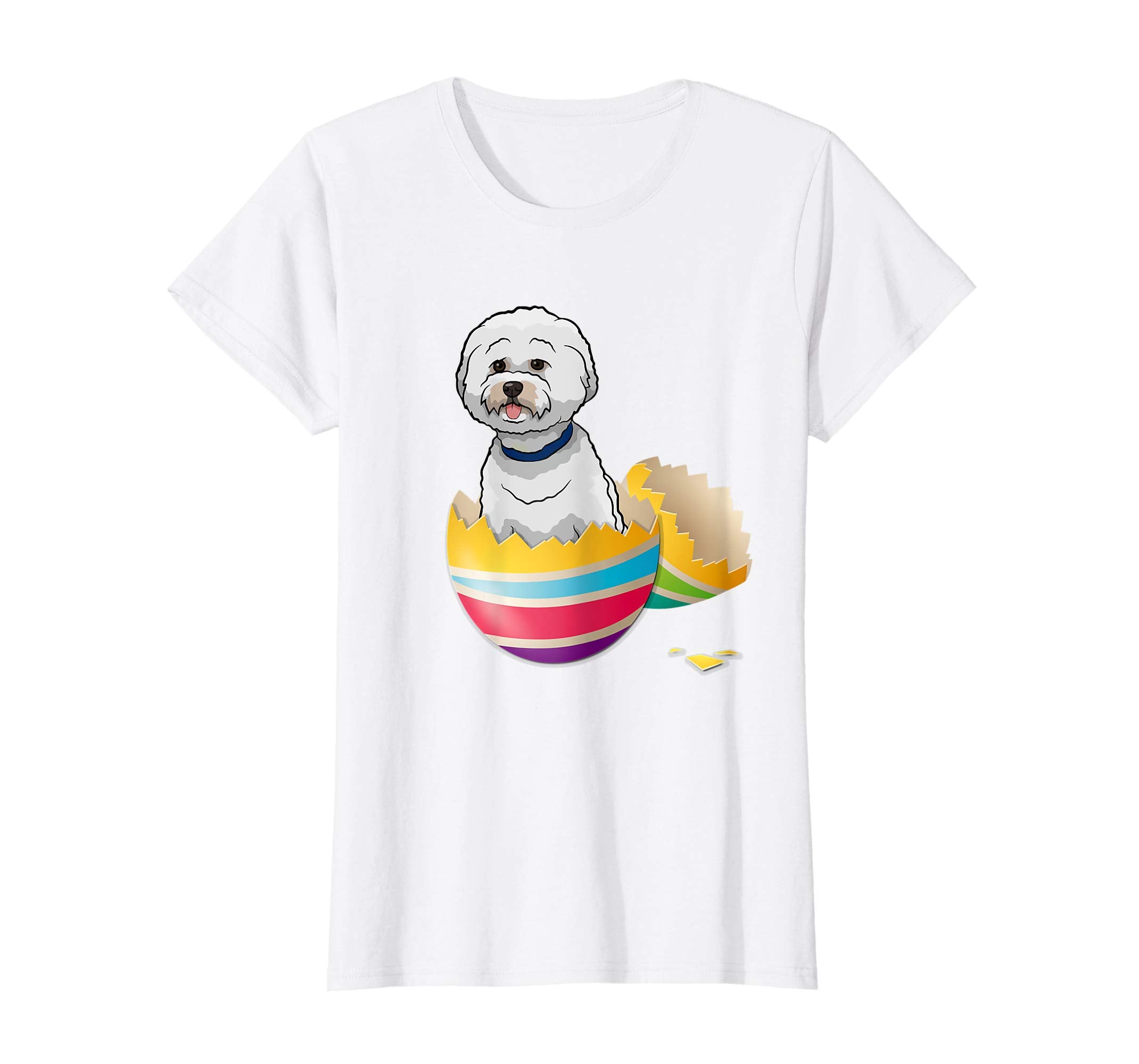Bichons Frise Hatching From Easter Egg Easter Day Shirt