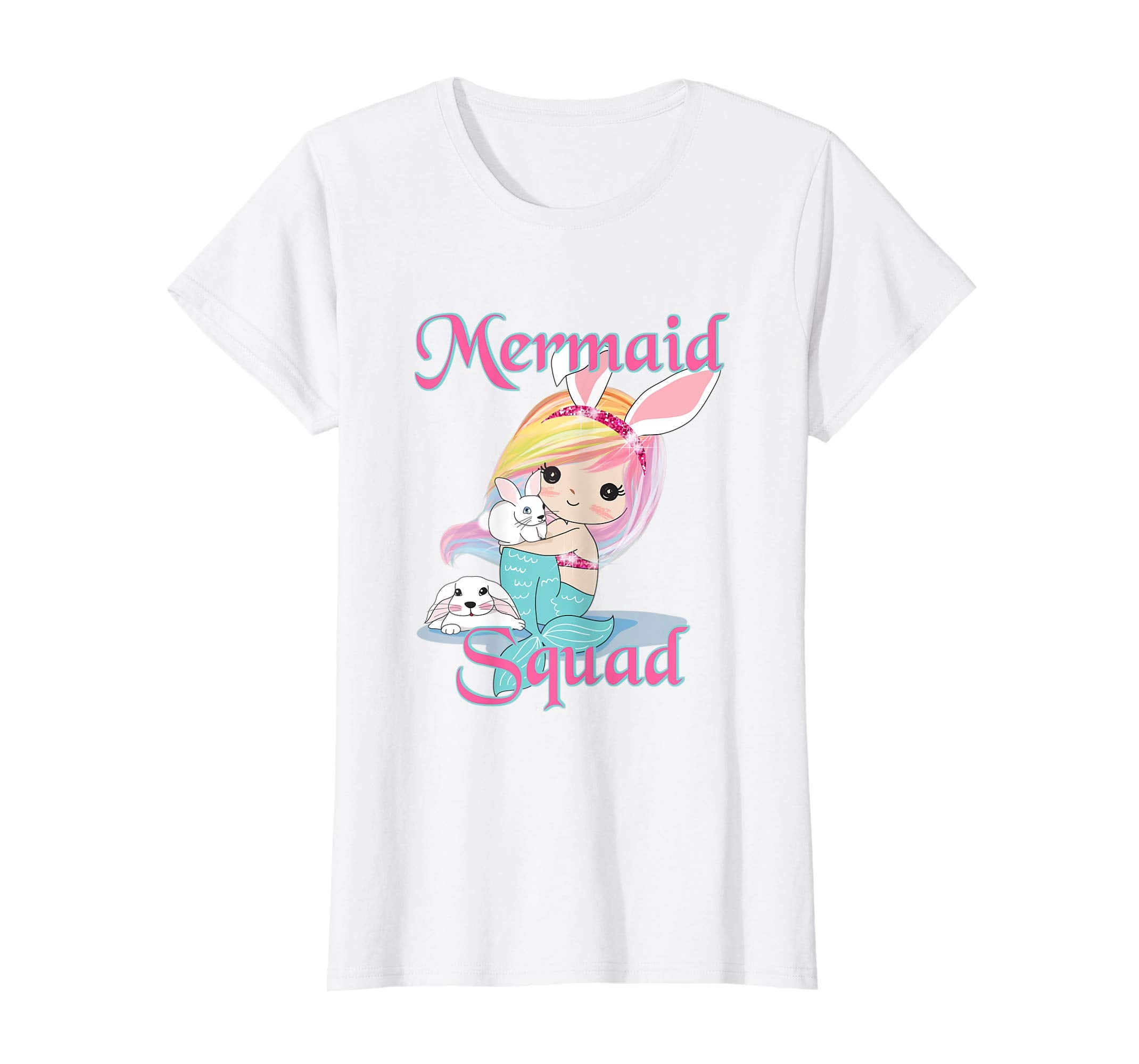 Mermaid Squad Easter Bunny Women Kids T-Shirt