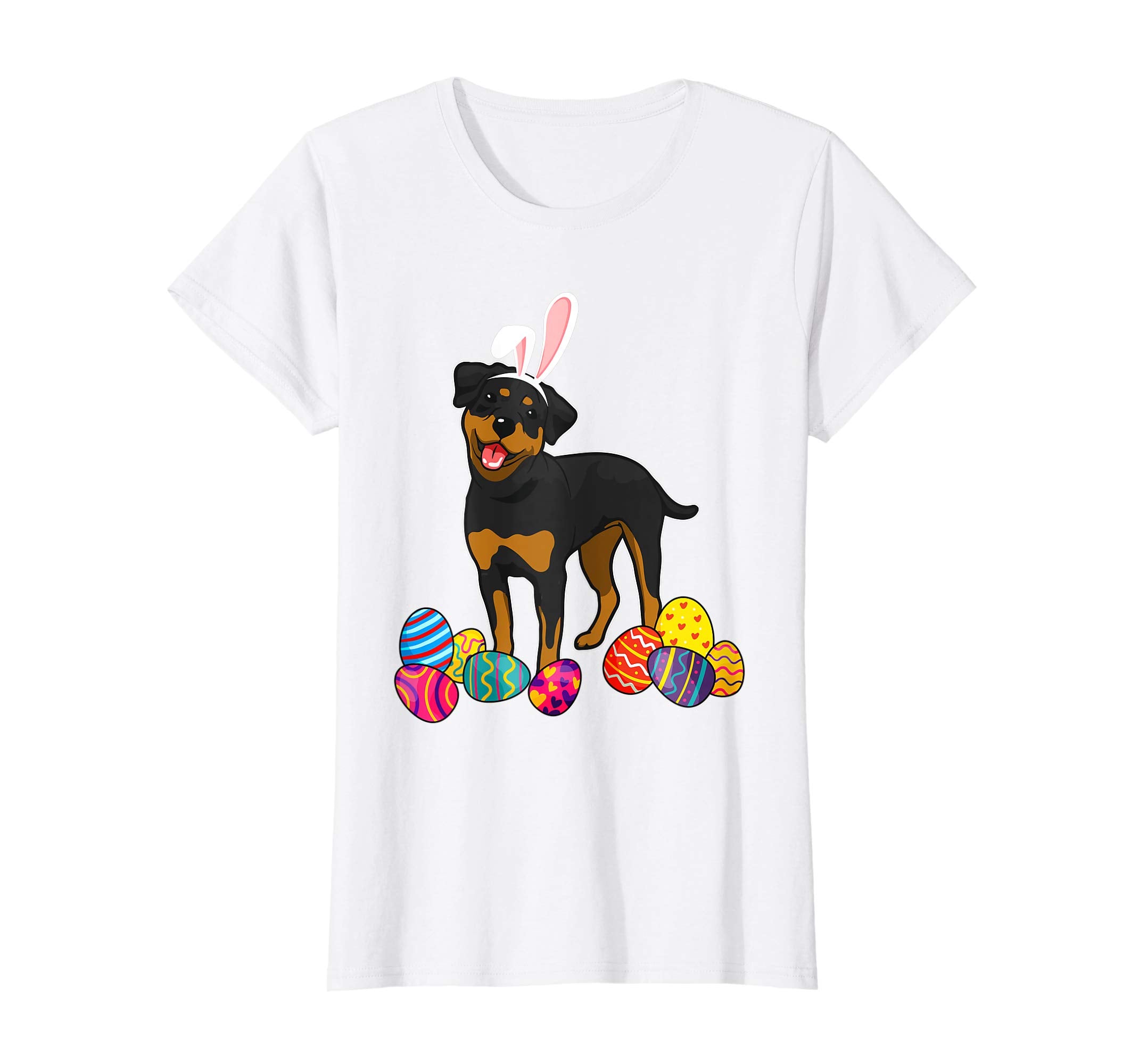 Rottweiler Bunny Ear With Egg Easter Easter Day Shirt