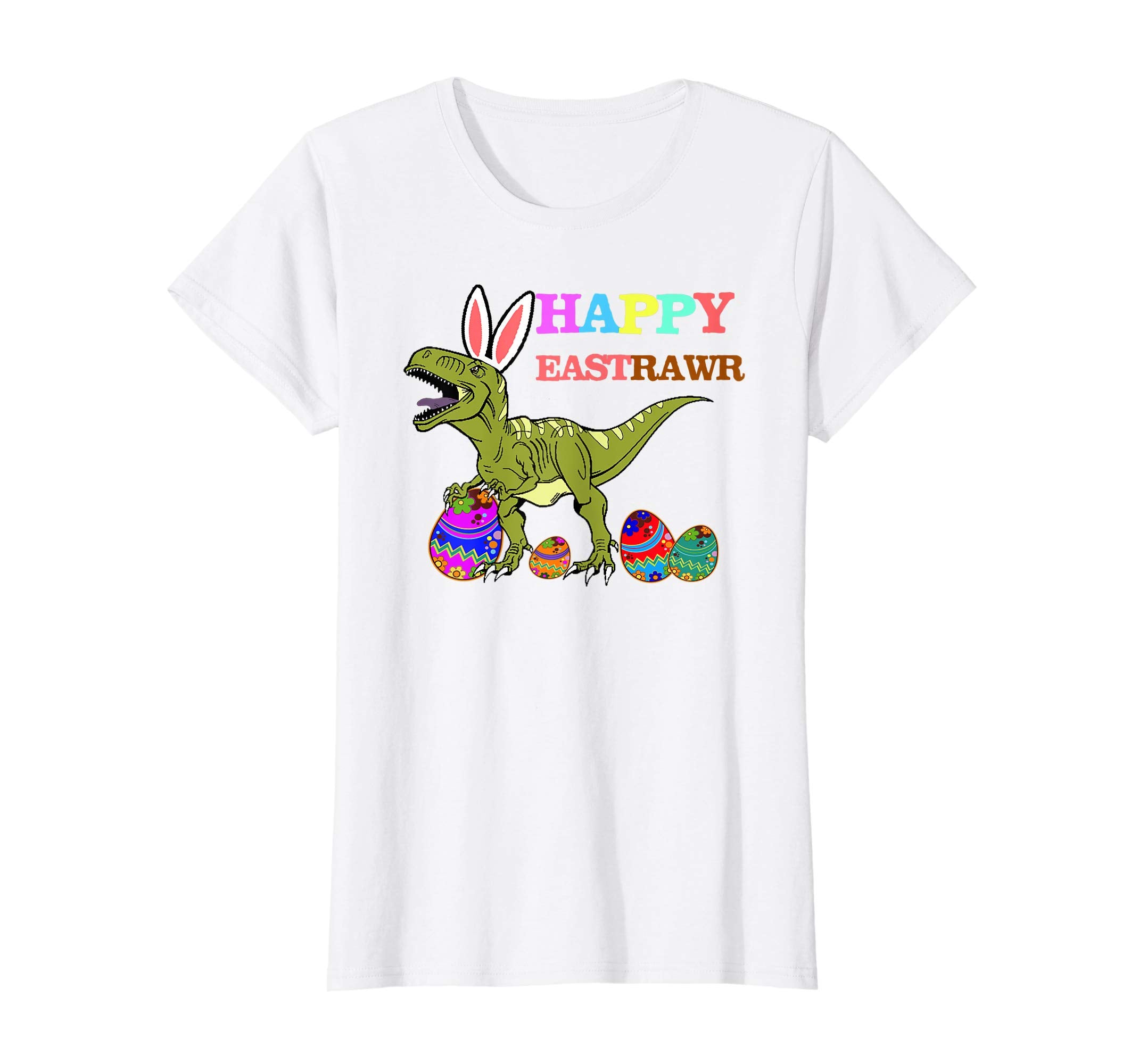 T Rex Dinosaur Easter Bunny Egg Hunter Shirt Kids