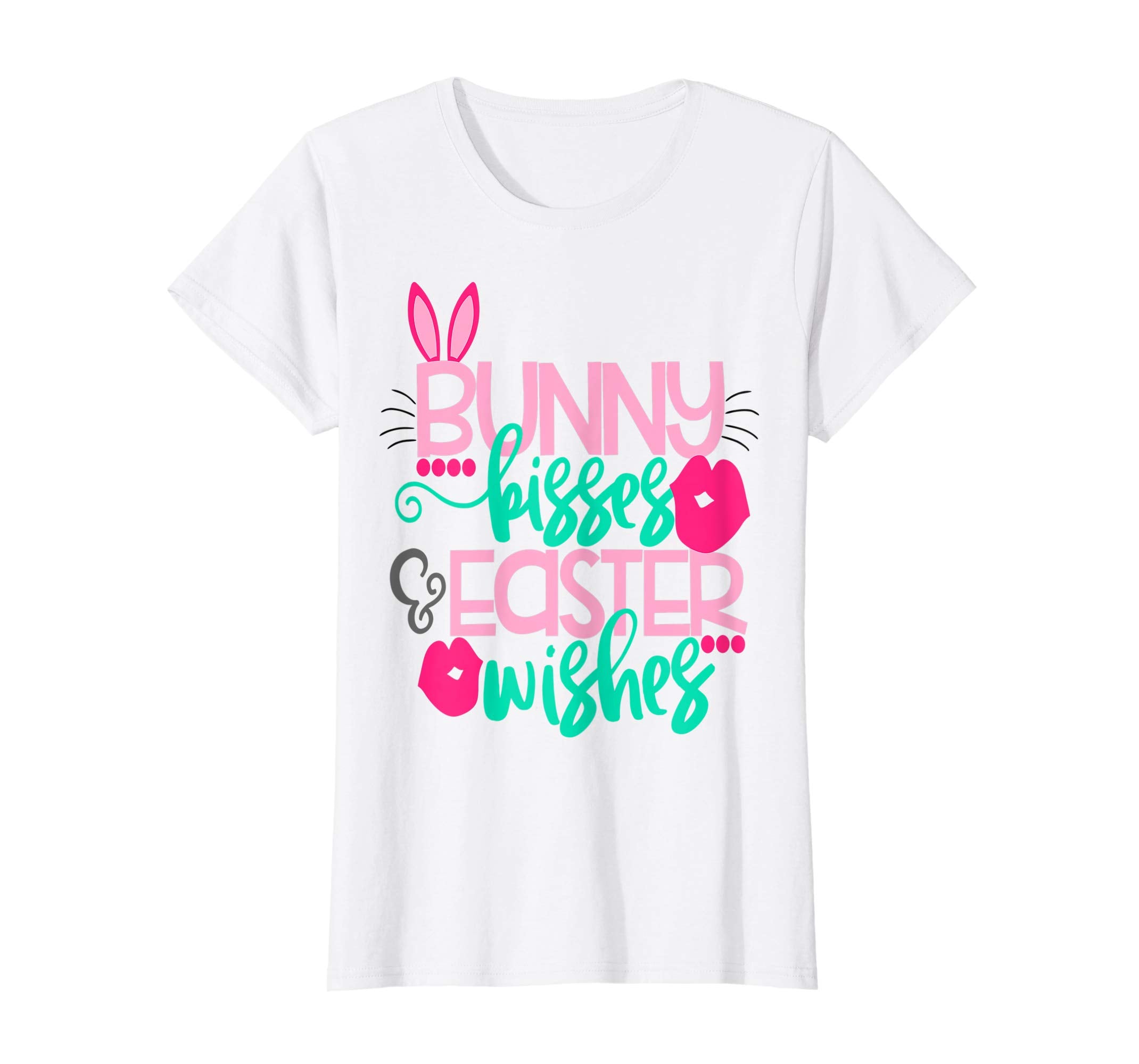 Bunny Kisses and Easter Wished Cute Easter Bunny Shirt Girls