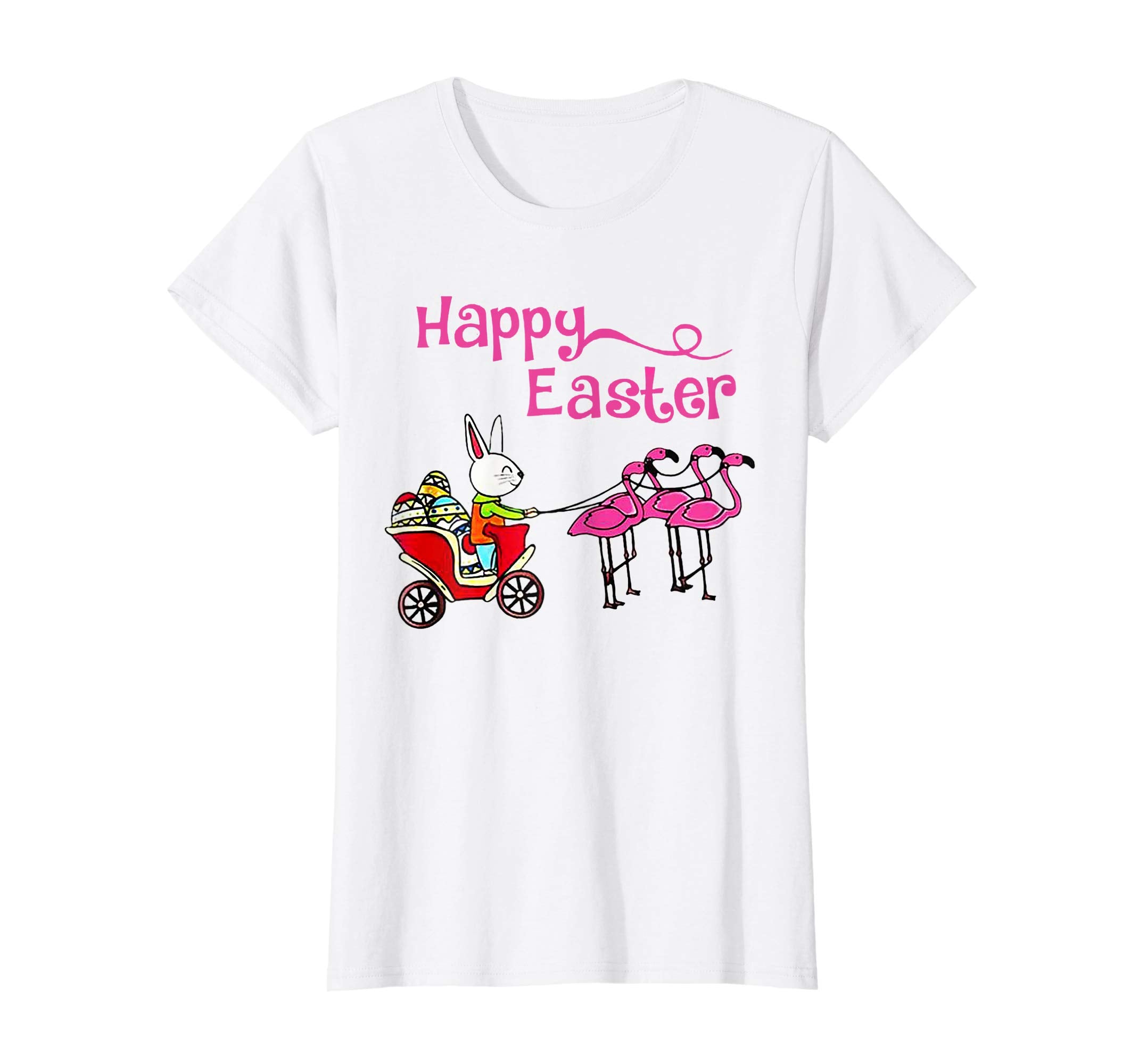 Crazy Rabbit With Easter Eggs Tee Flamingo Tee shirt