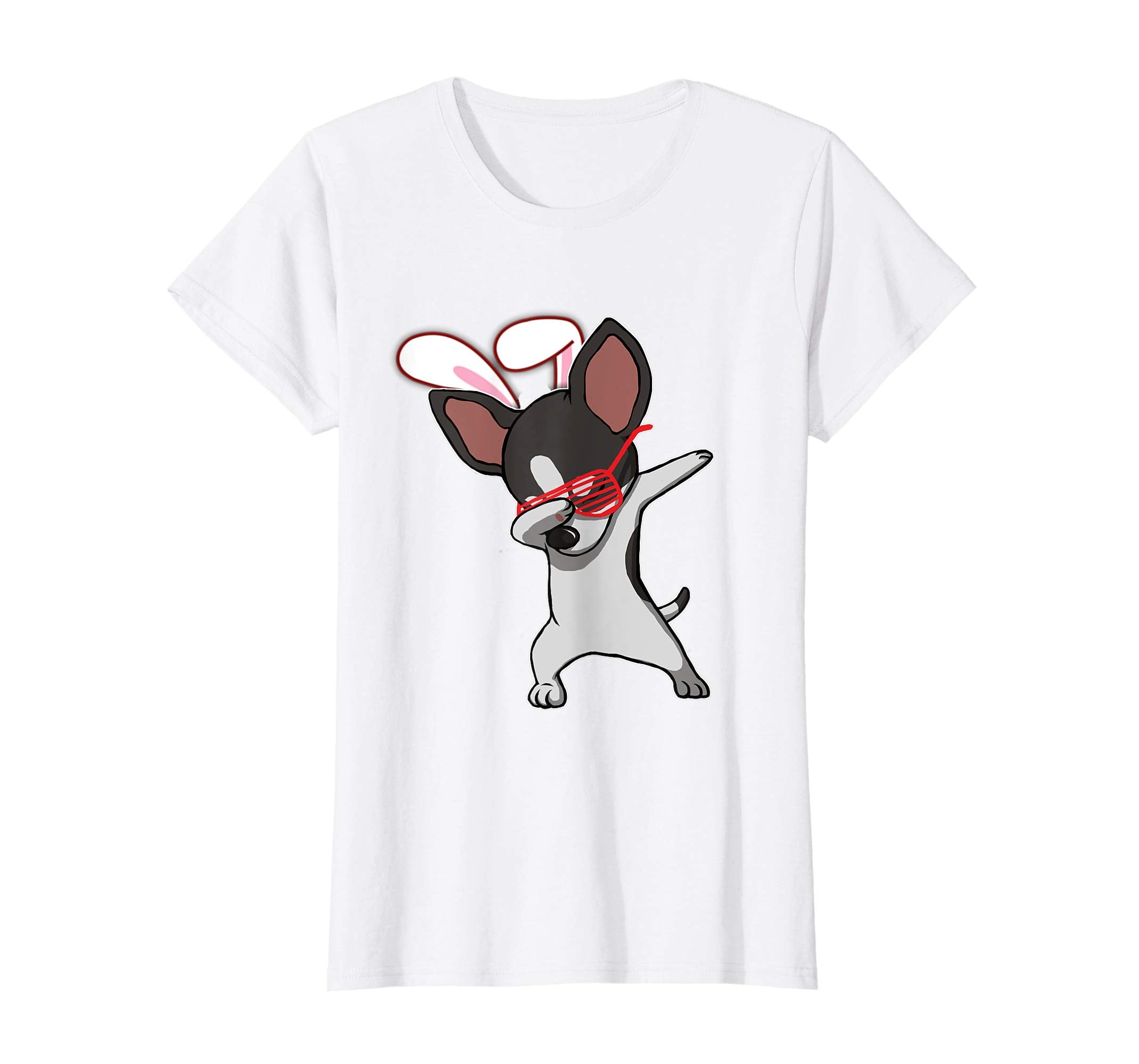 Easter Bunny Dabbing Chihuahua Dog Tshirt Rabbit Ears Gift