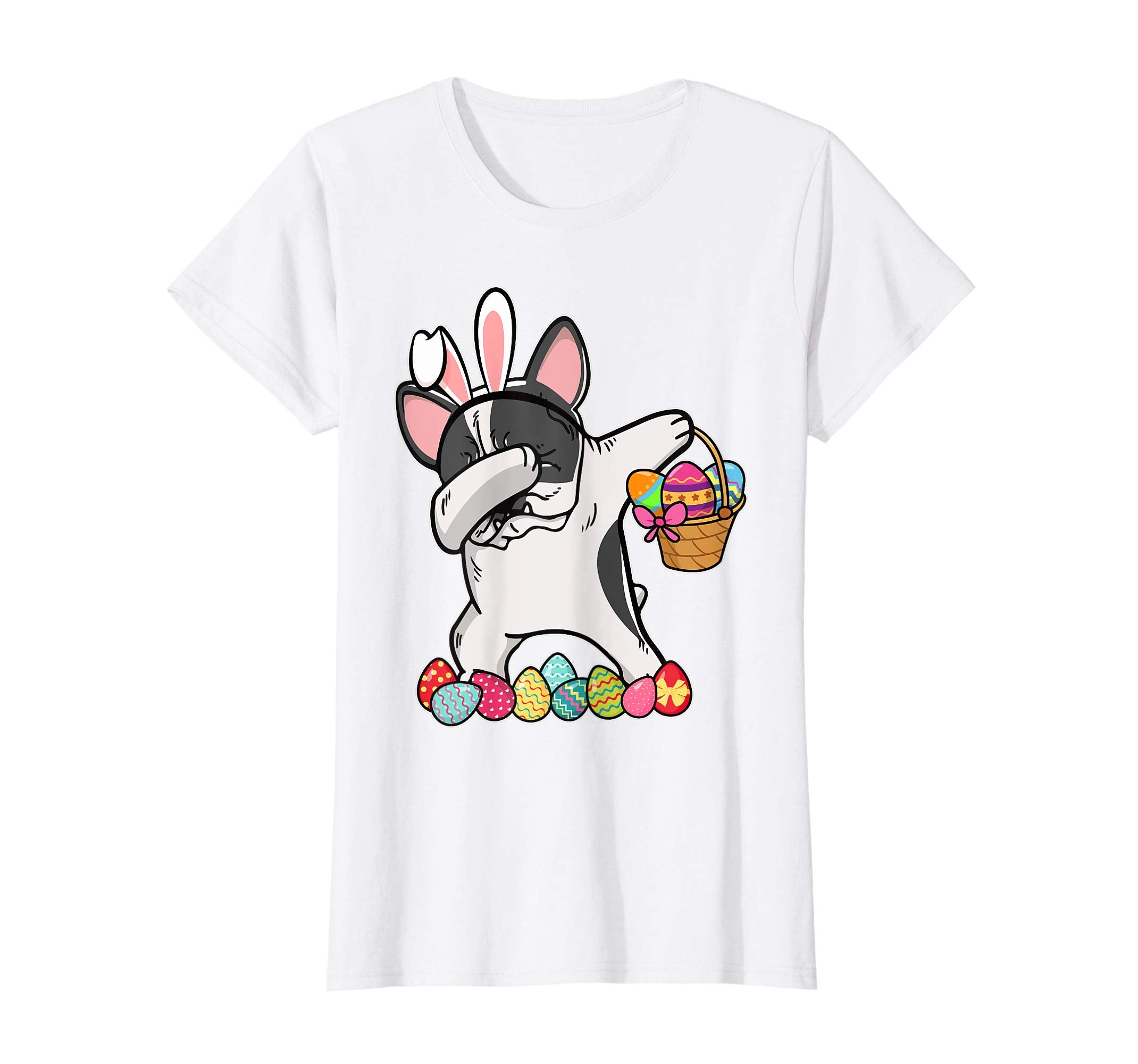 French Bulldog Dabbing Easter Bunny Egg Basket Hunting Shirt