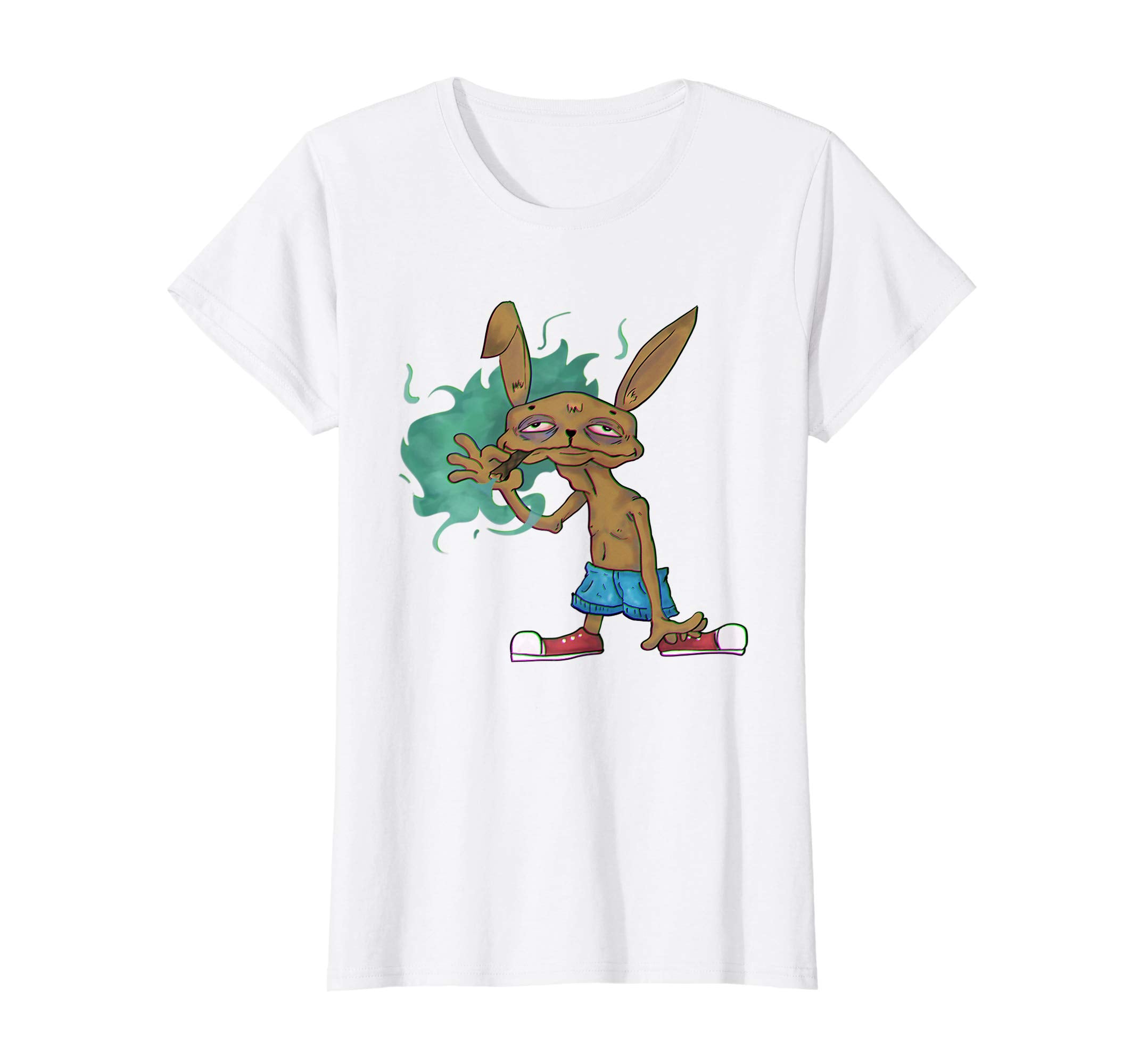 Weed Smoking Rabbit T-Shirt I Stoned Easter Bunny Marijuana
