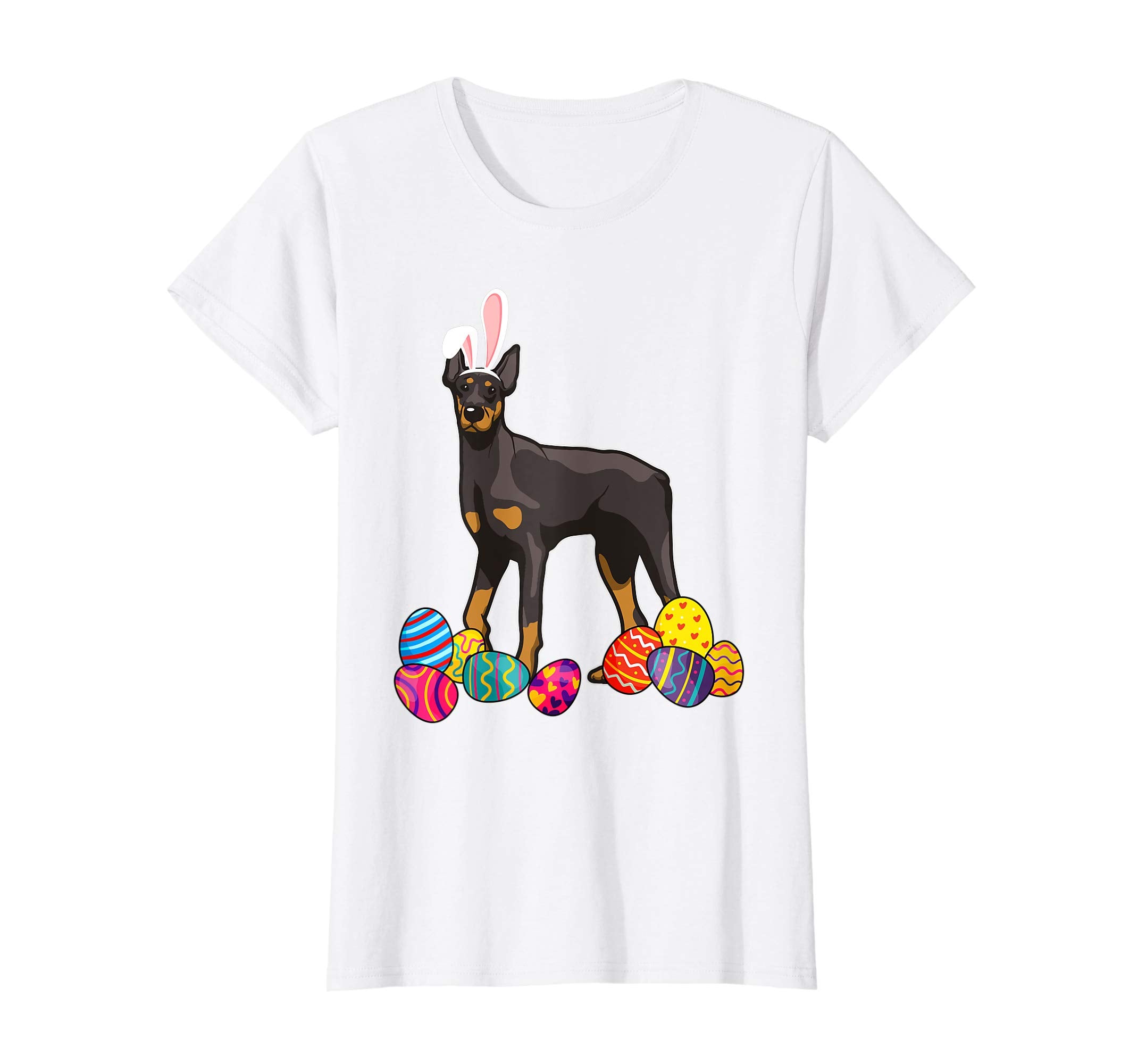 Doberman Bunny Ear With Egg Easter Easter Day Shirt
