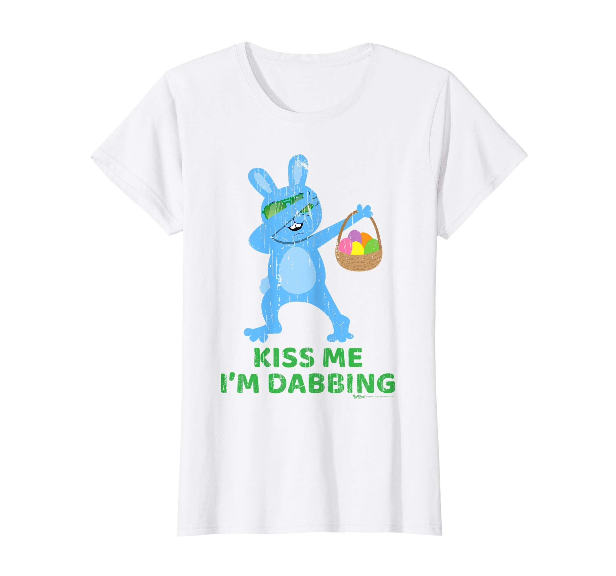 Vintage Kiss Me I'm Dabbing Easter Bunny Dab Dance T Shirt
