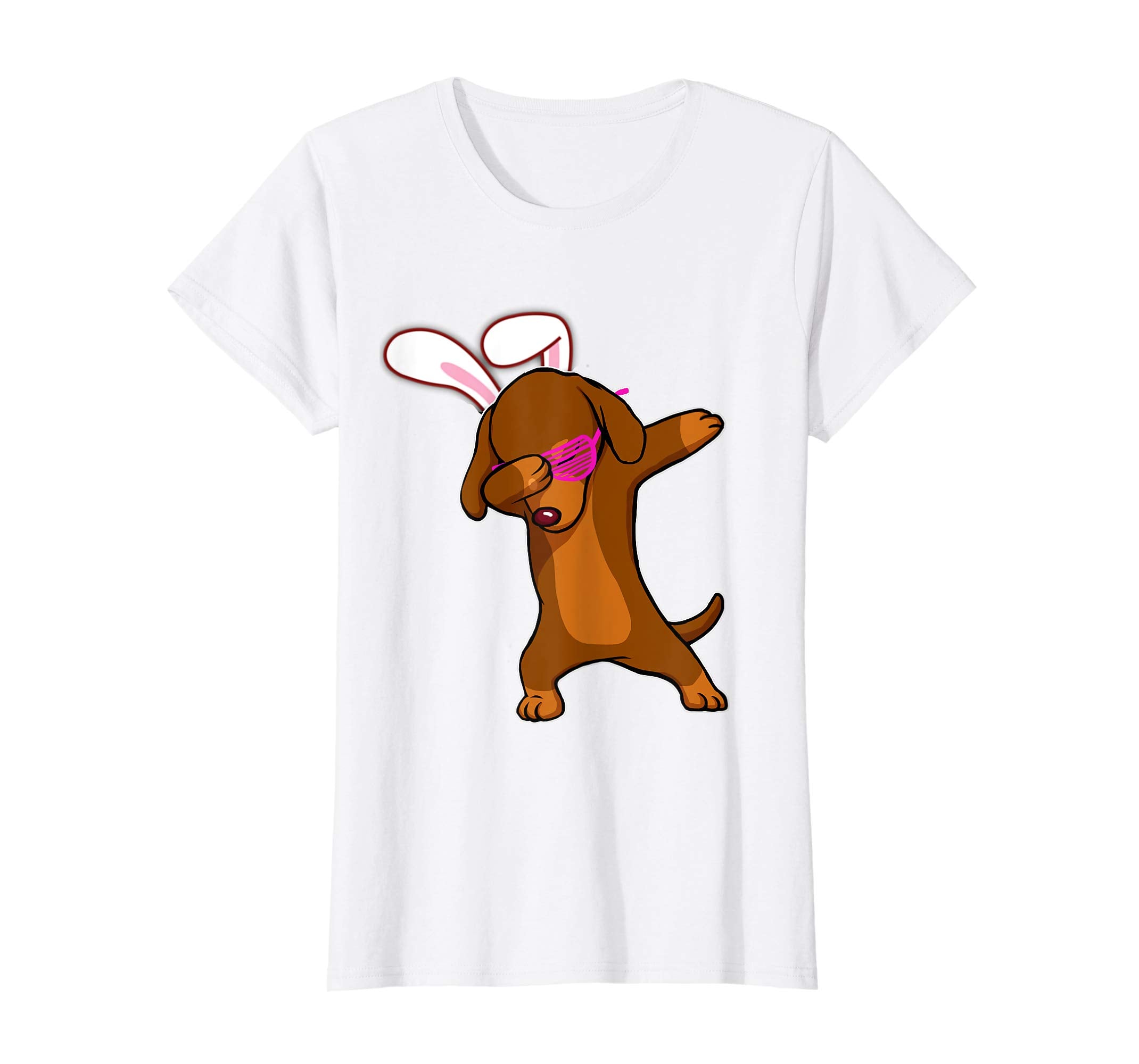 Easter Bunny Dabbing Dachshund Dog Tshirt Rabbit Ears Gift