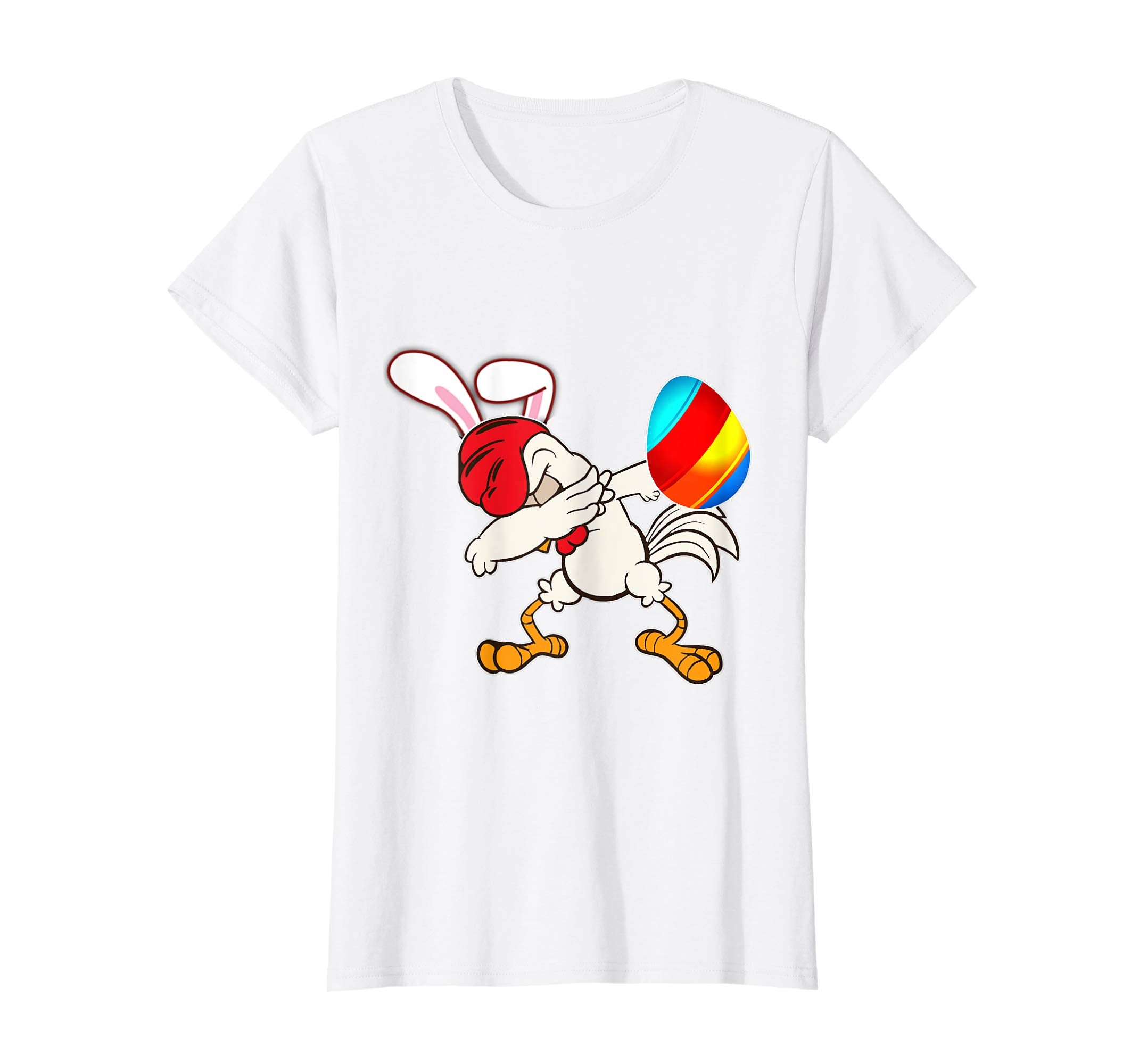 Easter Bunny Dabbing Chicken Rooster Tshirt Egg Ears Gift