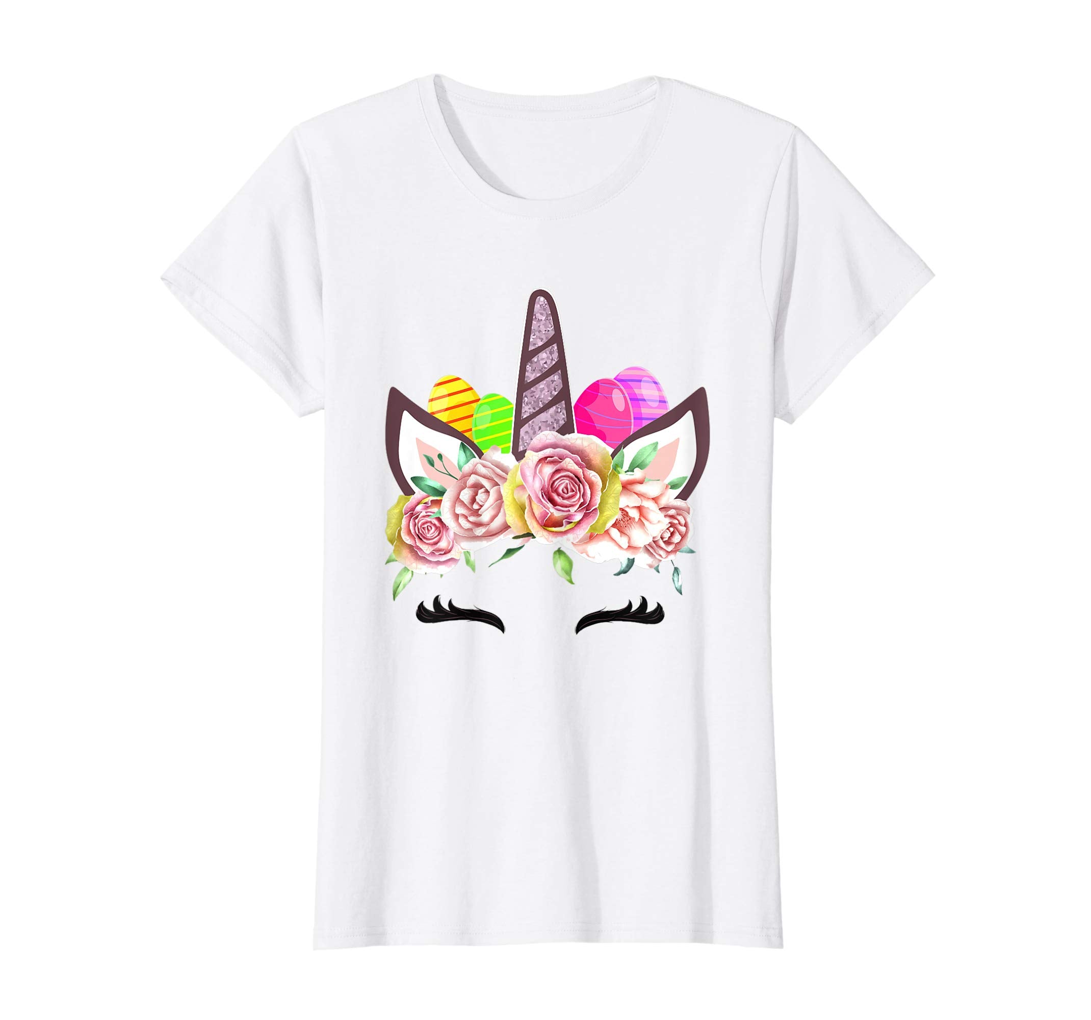 Unicorn Bunny Easter T-Shirt For Girls &amp; Women