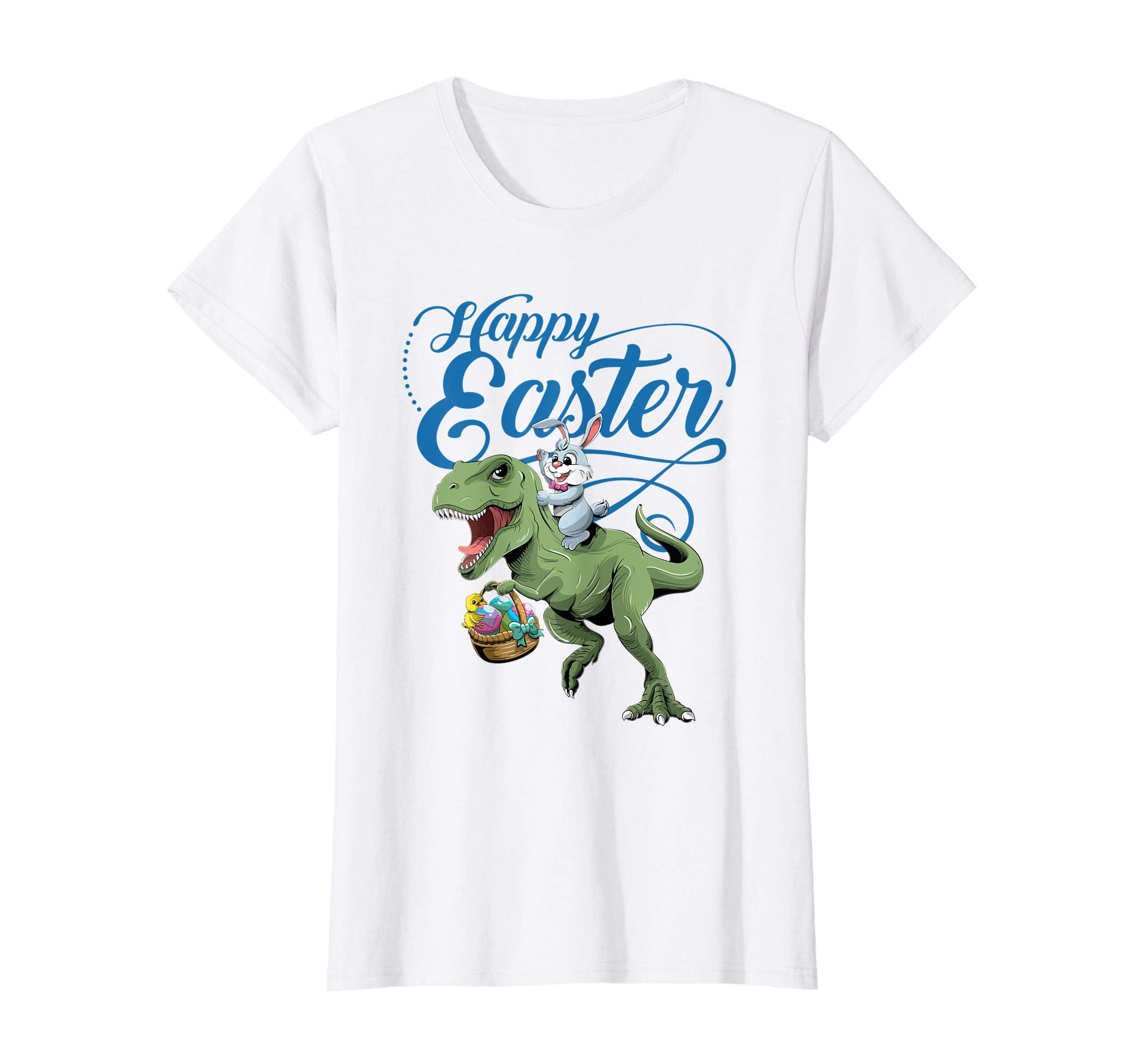Easter T Shirt for Kids with Cool Bunny and T-rex Egg Hunt