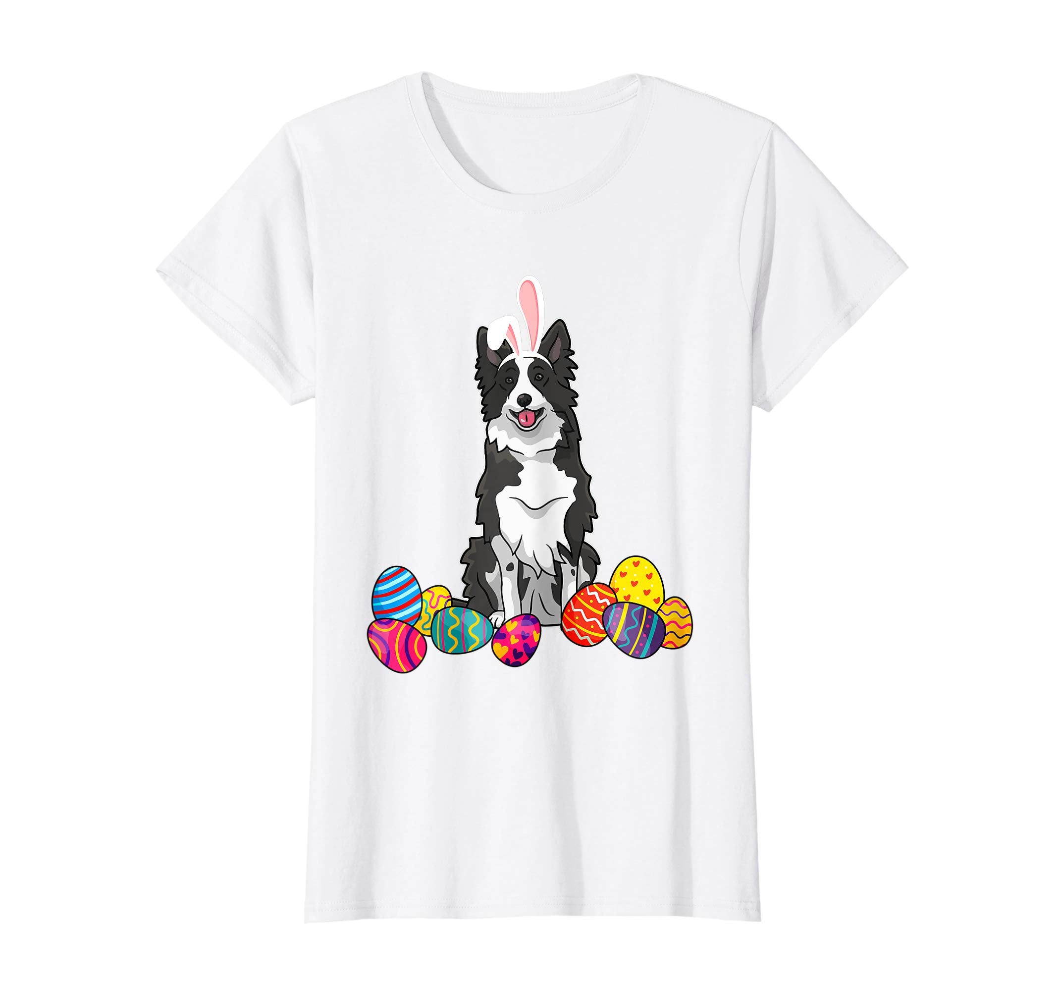 Border Colie Bunny Ear With Egg Easter Easter Day Shirt