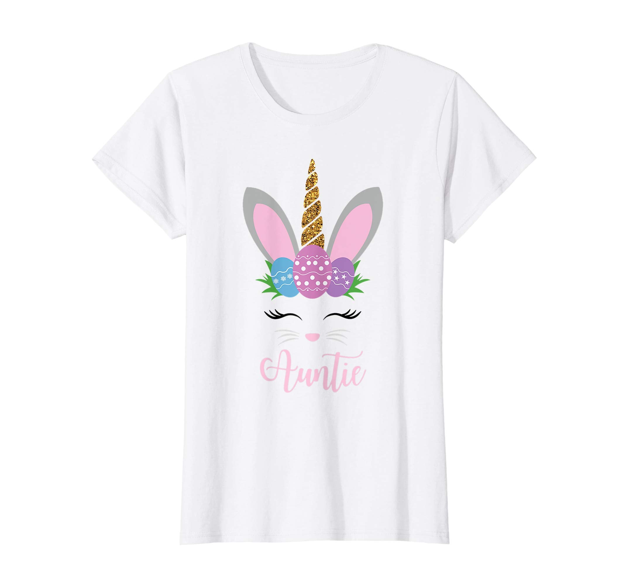 Auntie Easter Bunny Unicorn Funny T-Shirt Cute Bunnies Gift