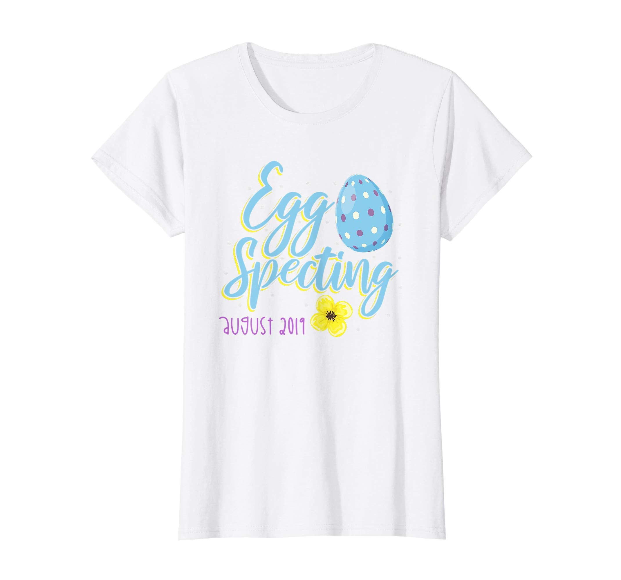 Eggspecting a Baby T Shirt Pregnant Easter Egg August 2019