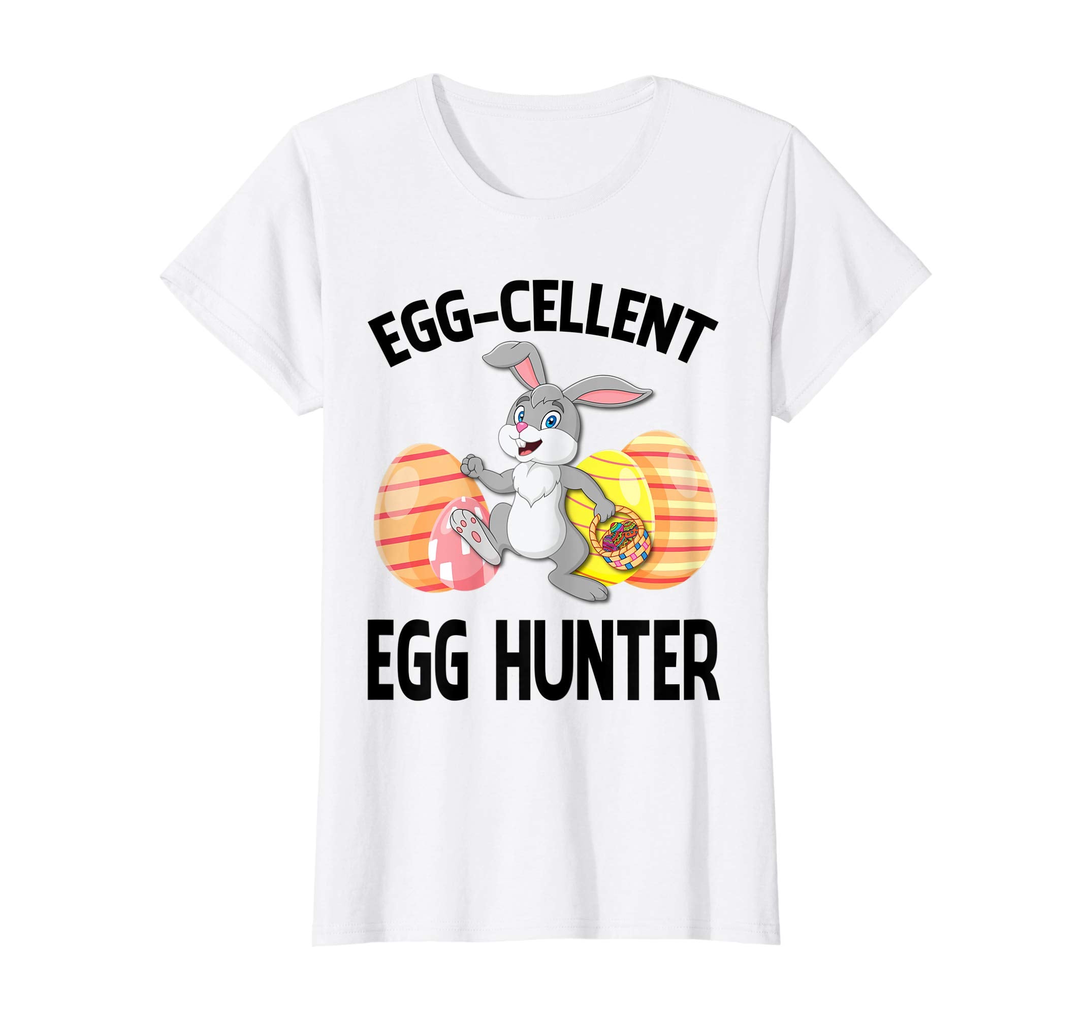 Bunny Rabbit &amp; Easter Eggs Happy Shirt Eggcellent Egg Hunter