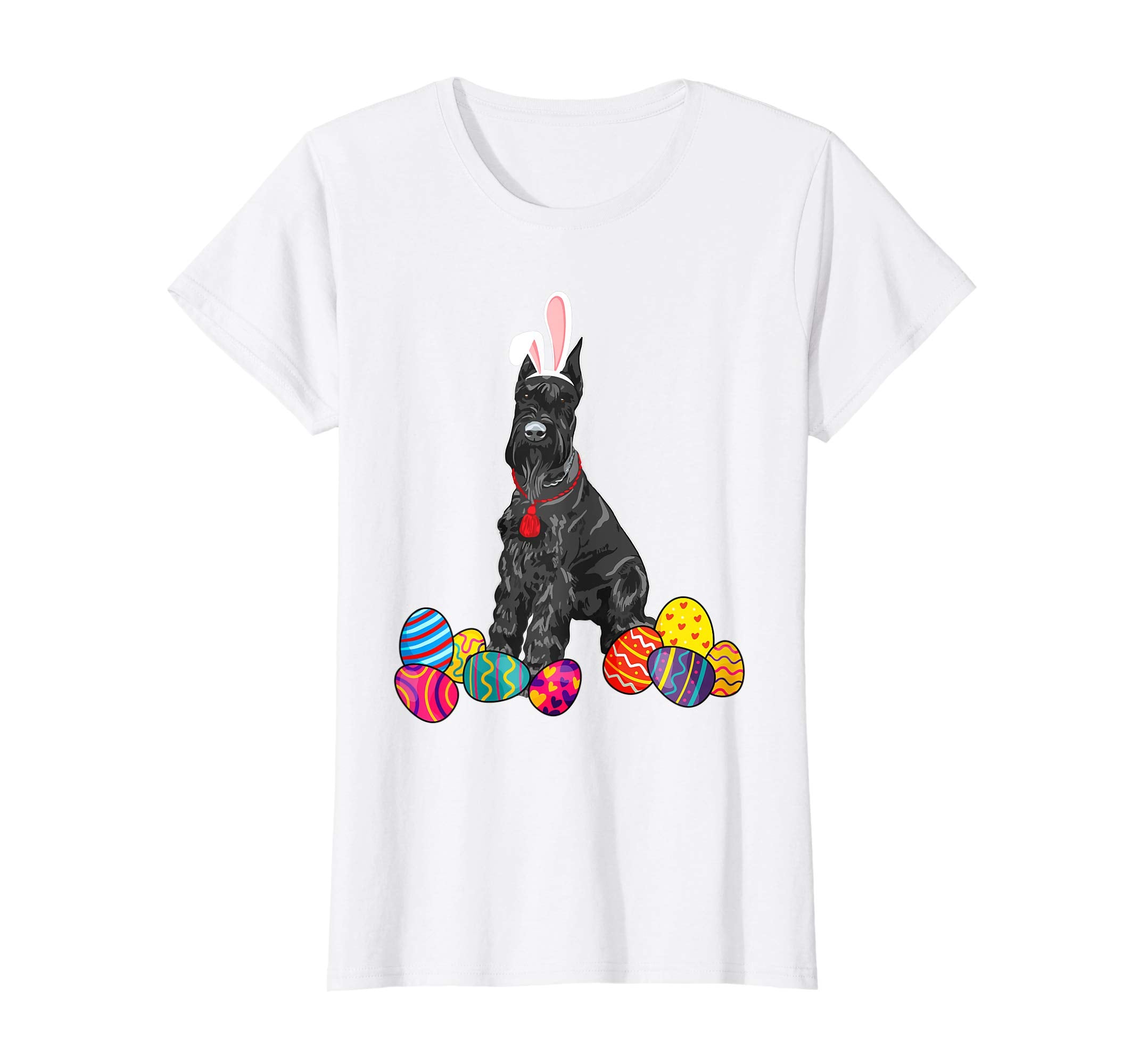 Giant Schnauzer Bunny Ear With Egg Easter Easter Day Shirt