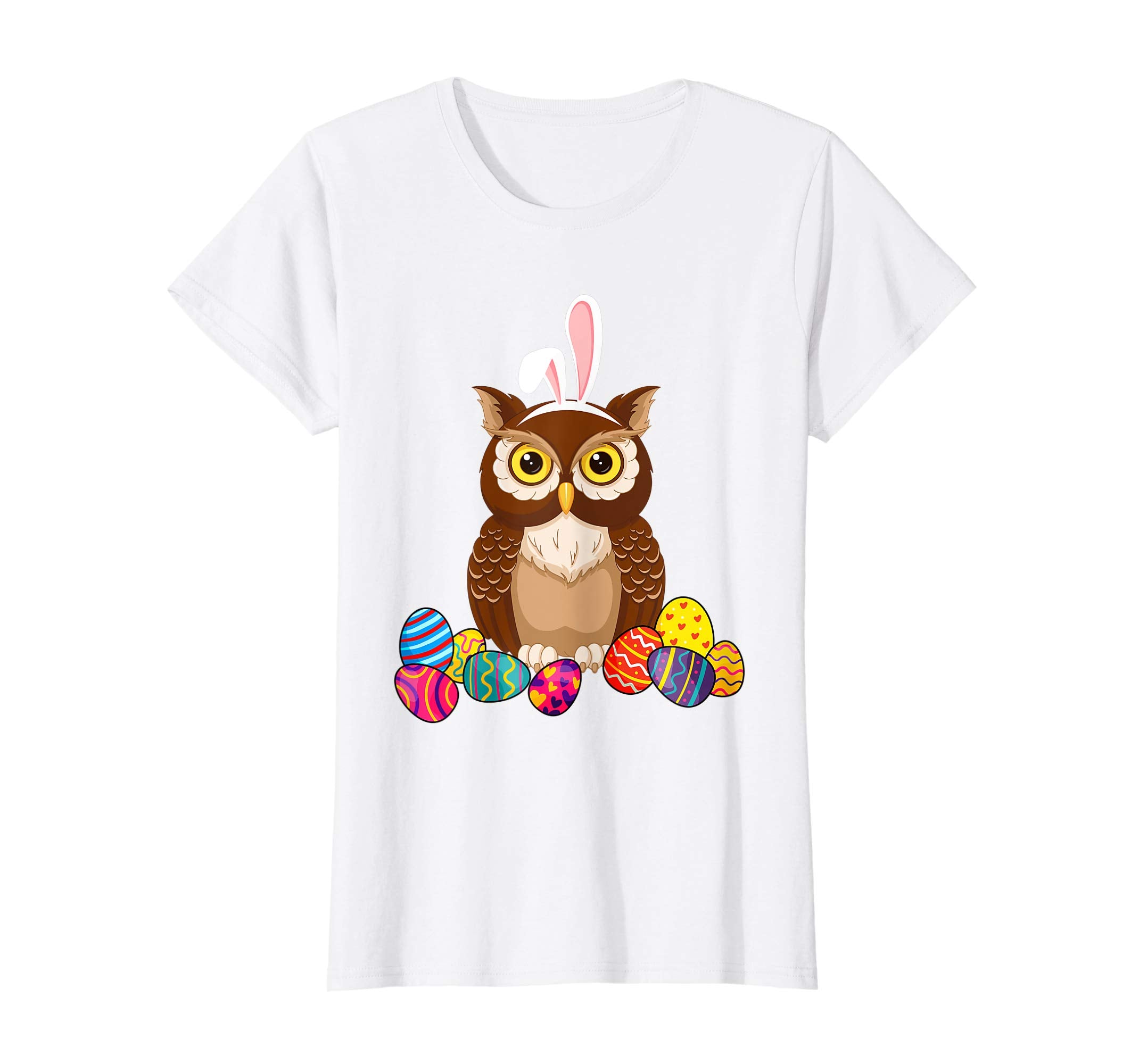 Owl Bunny Ear With Egg Easter Easter Day Shirt