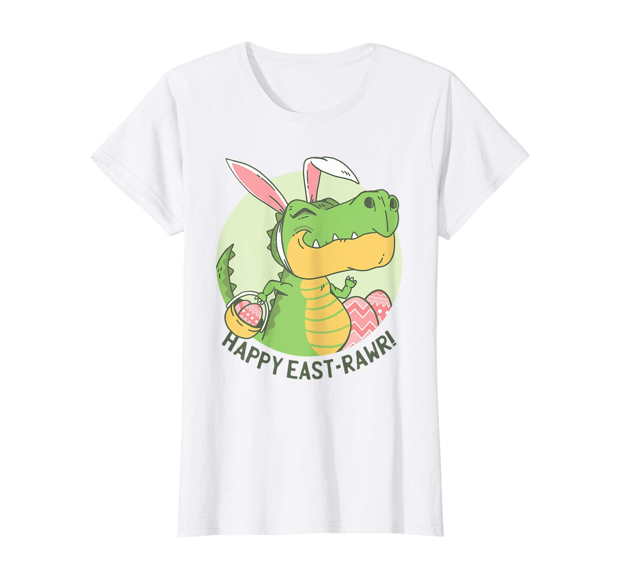 Happy Eastrawr T Rex Bunny Egg Easter Dinosaur T Shirt Kids
