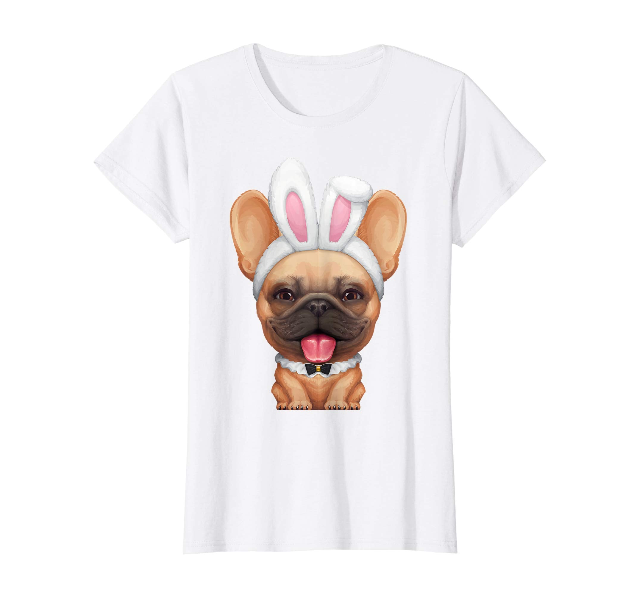 Red Fawn French Bulldog in the Easter Bunny Costume T-Shirt
