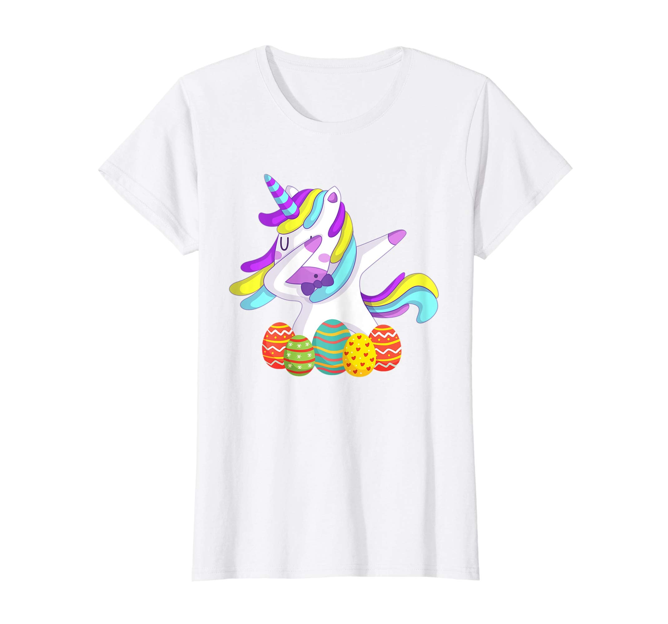 Unicorn Dabbing with Easter Eggs Shirt Gifts for Kids Girls