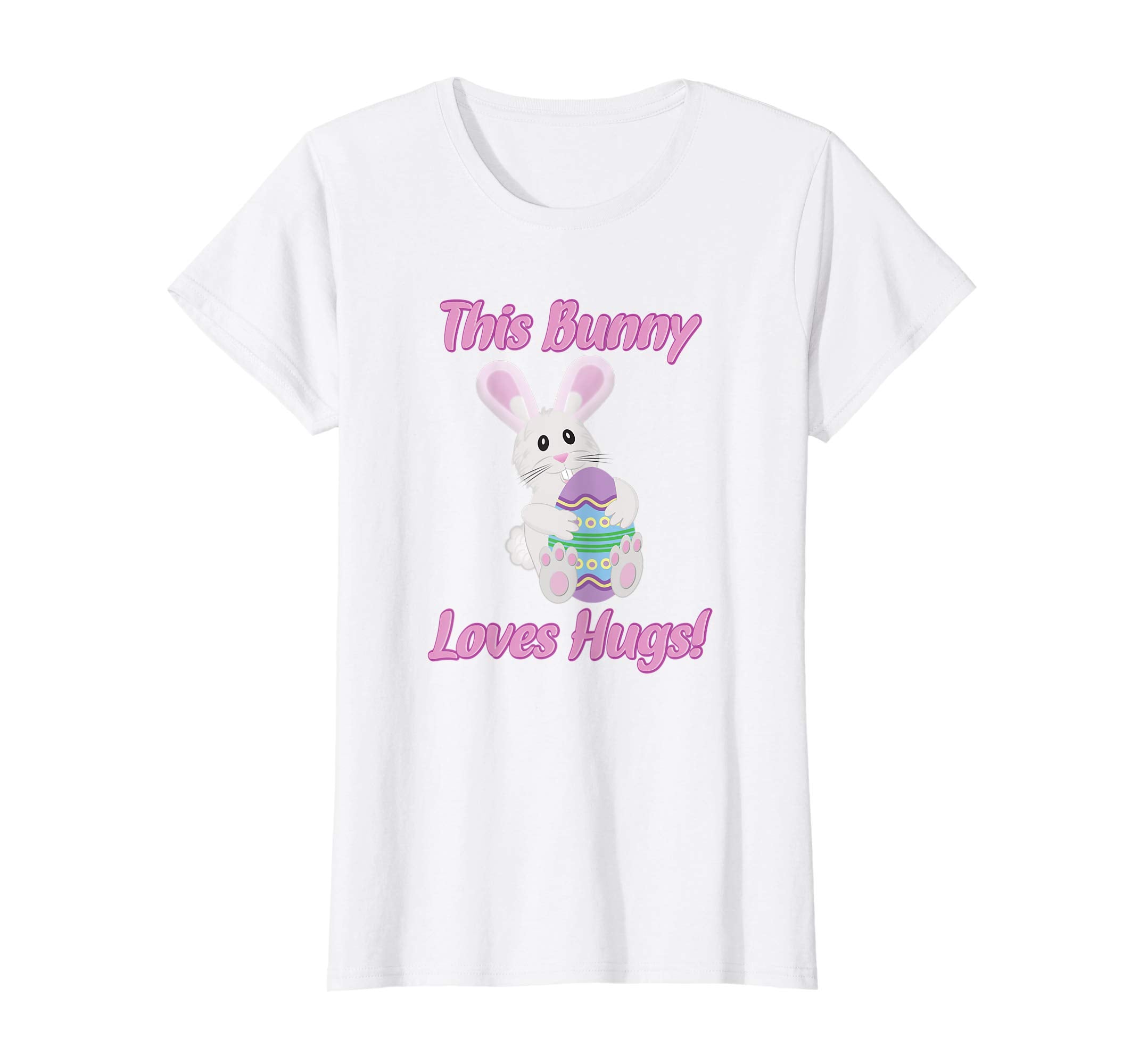 Cute Easter Bunny Hugging Beautiful Easter Egg T Shirt