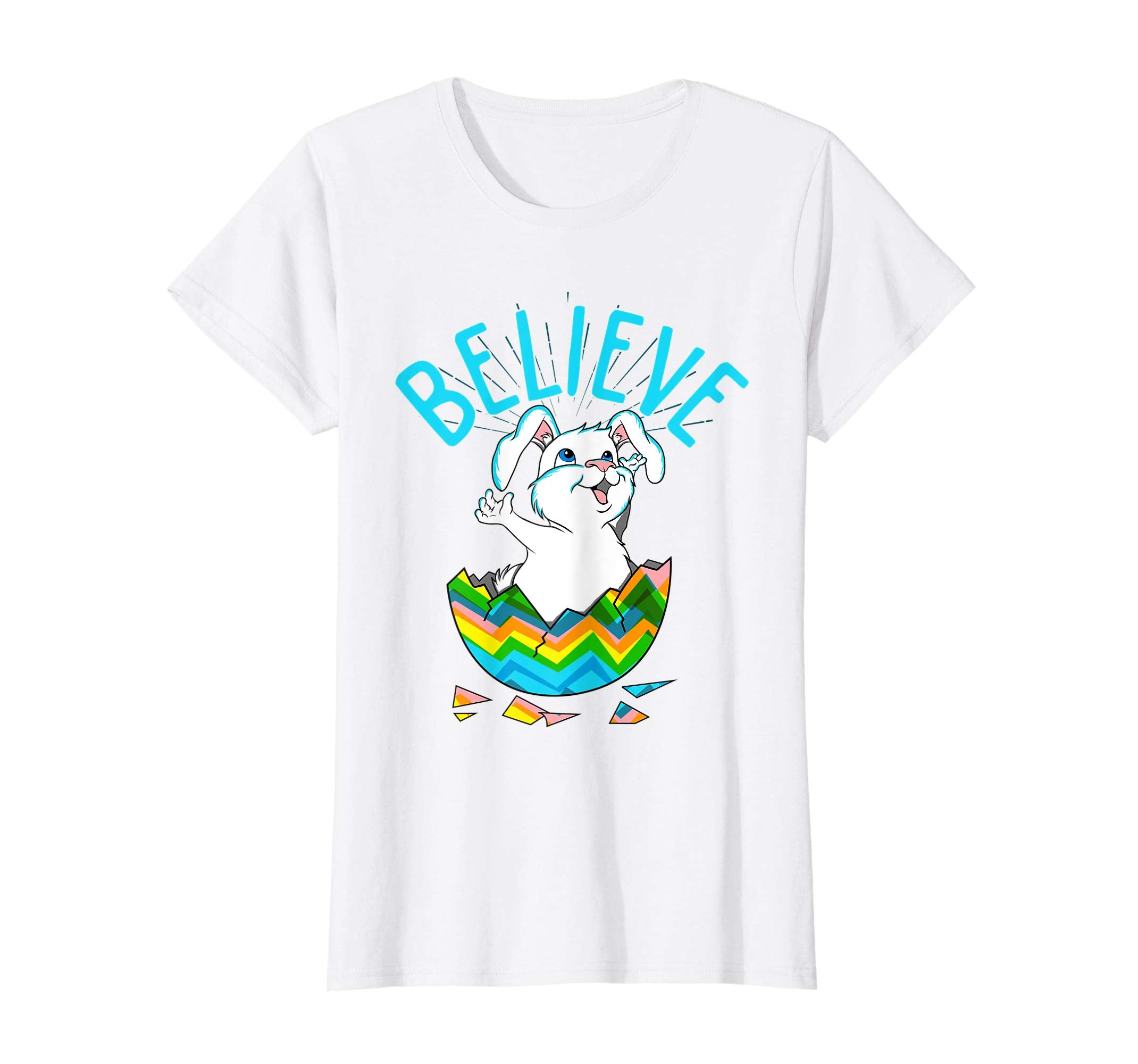 Cute Easter Bunny Shirt Kids Believe Cute Eggs Boys Girls