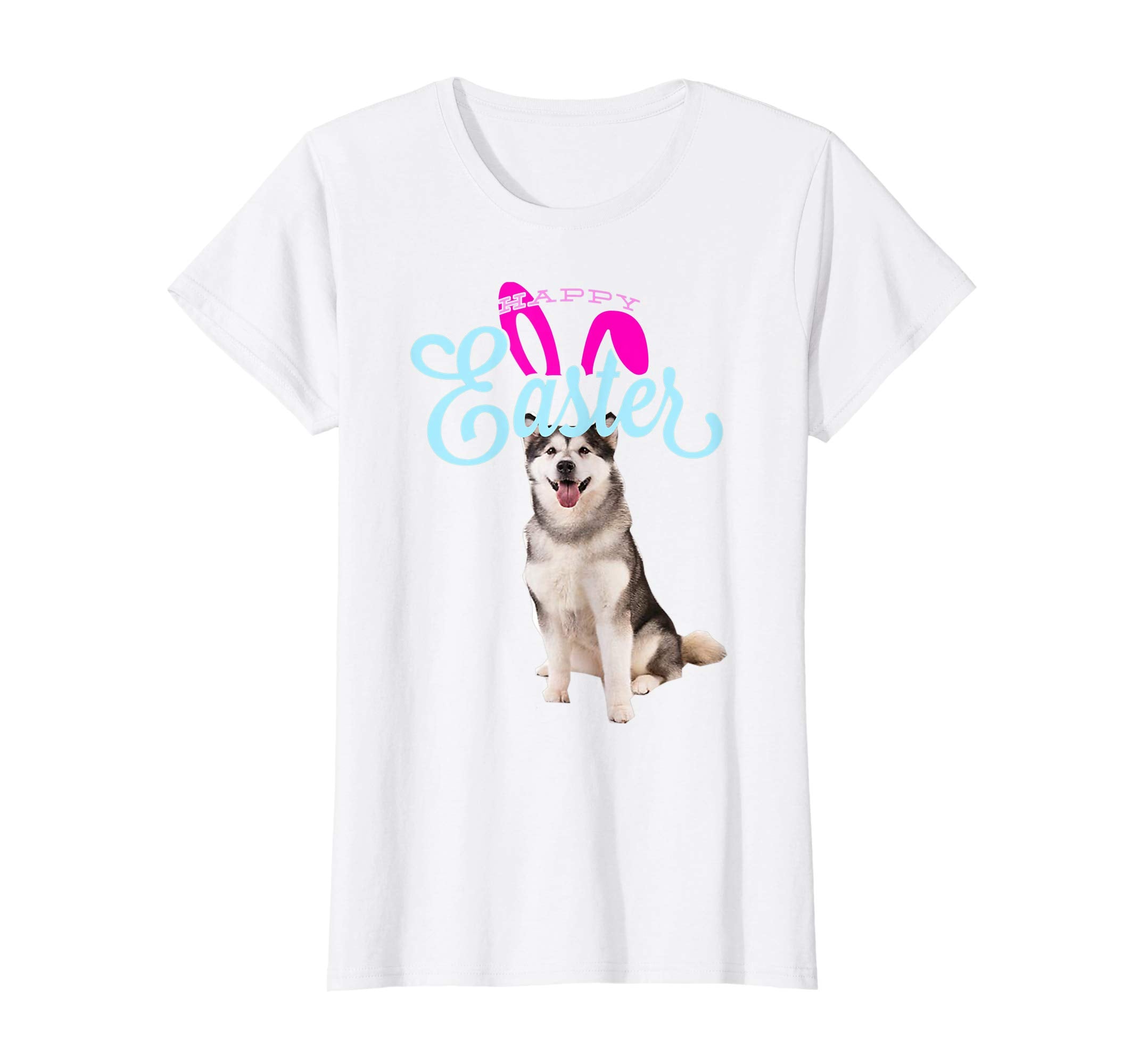 Easter Bunny Alaskan Malamute Tshirt Dog Men Women Gift