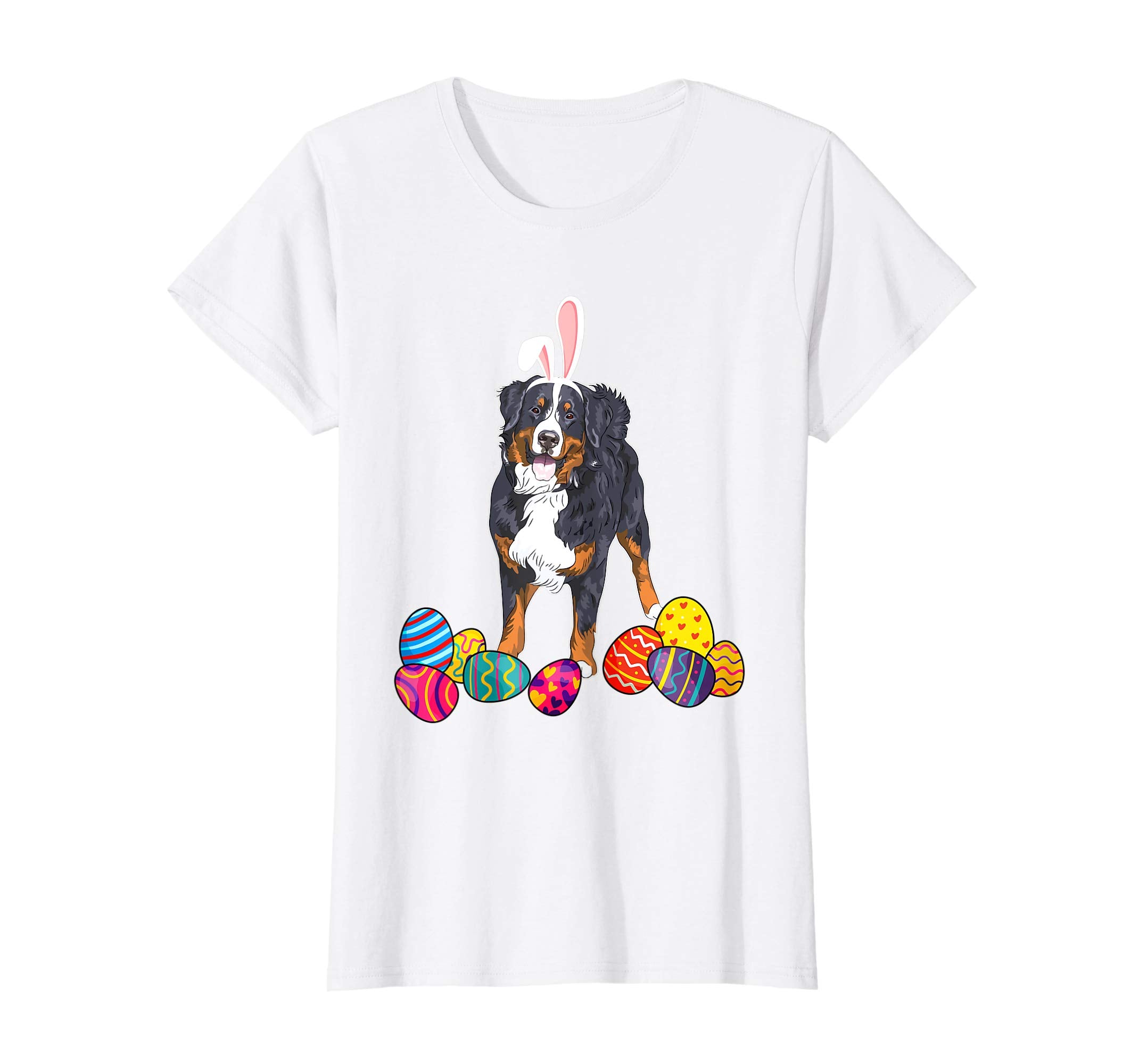 Bernese Mountain Bunny Ear With Egg Easter Easter Day Shirt
