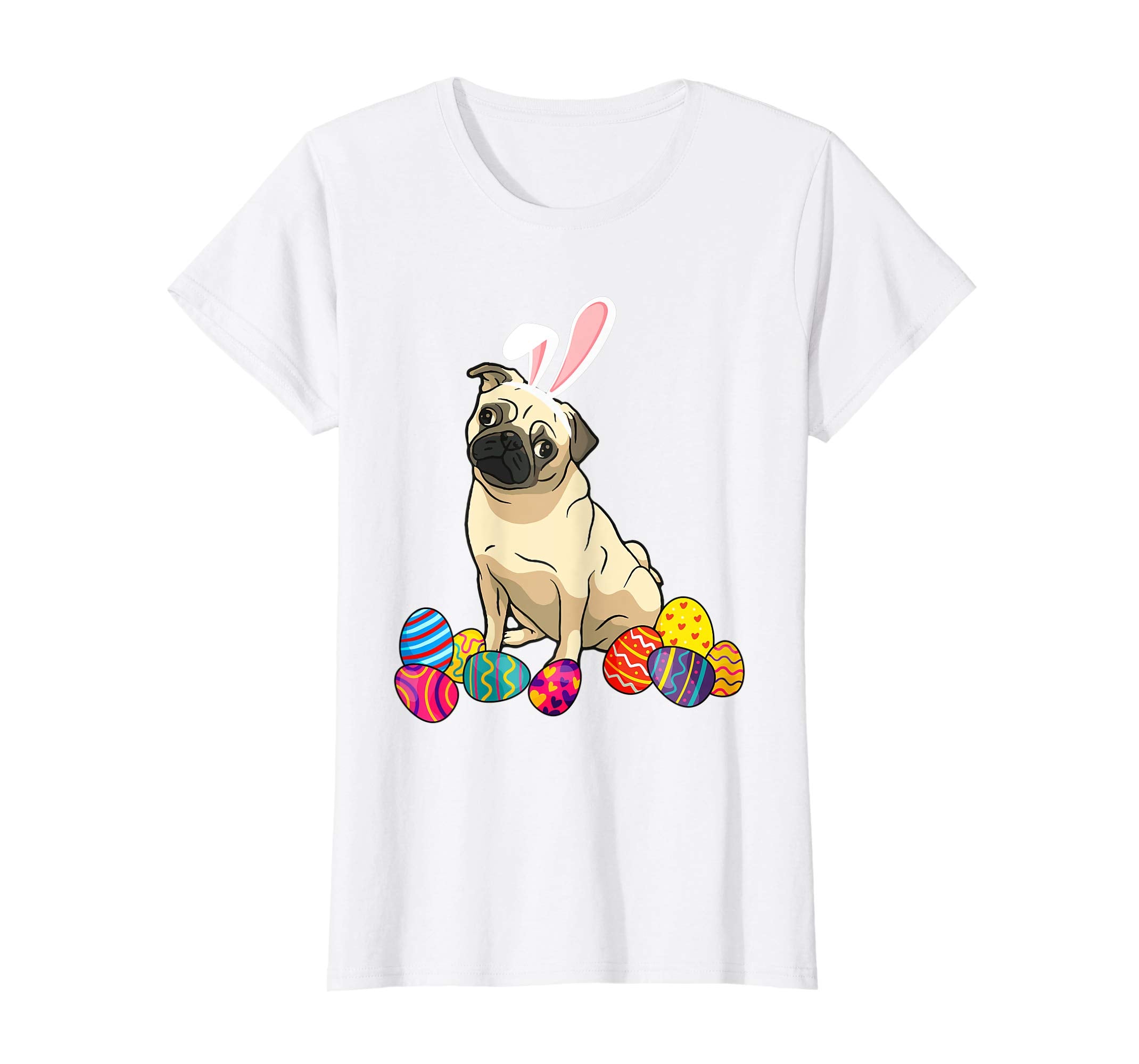 Pug Bunny Ear With Egg Easter Easter Day Shirt
