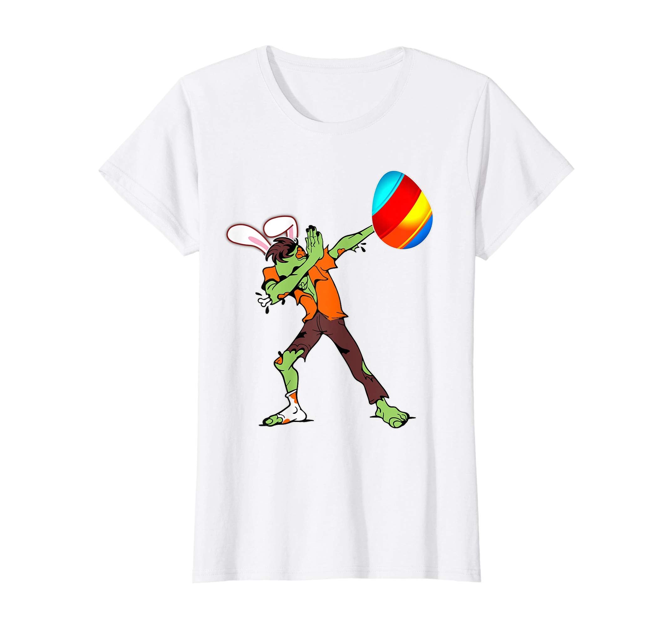Easter Bunny Dabbing Zombie Tshirt Egg Ears Undead Gift