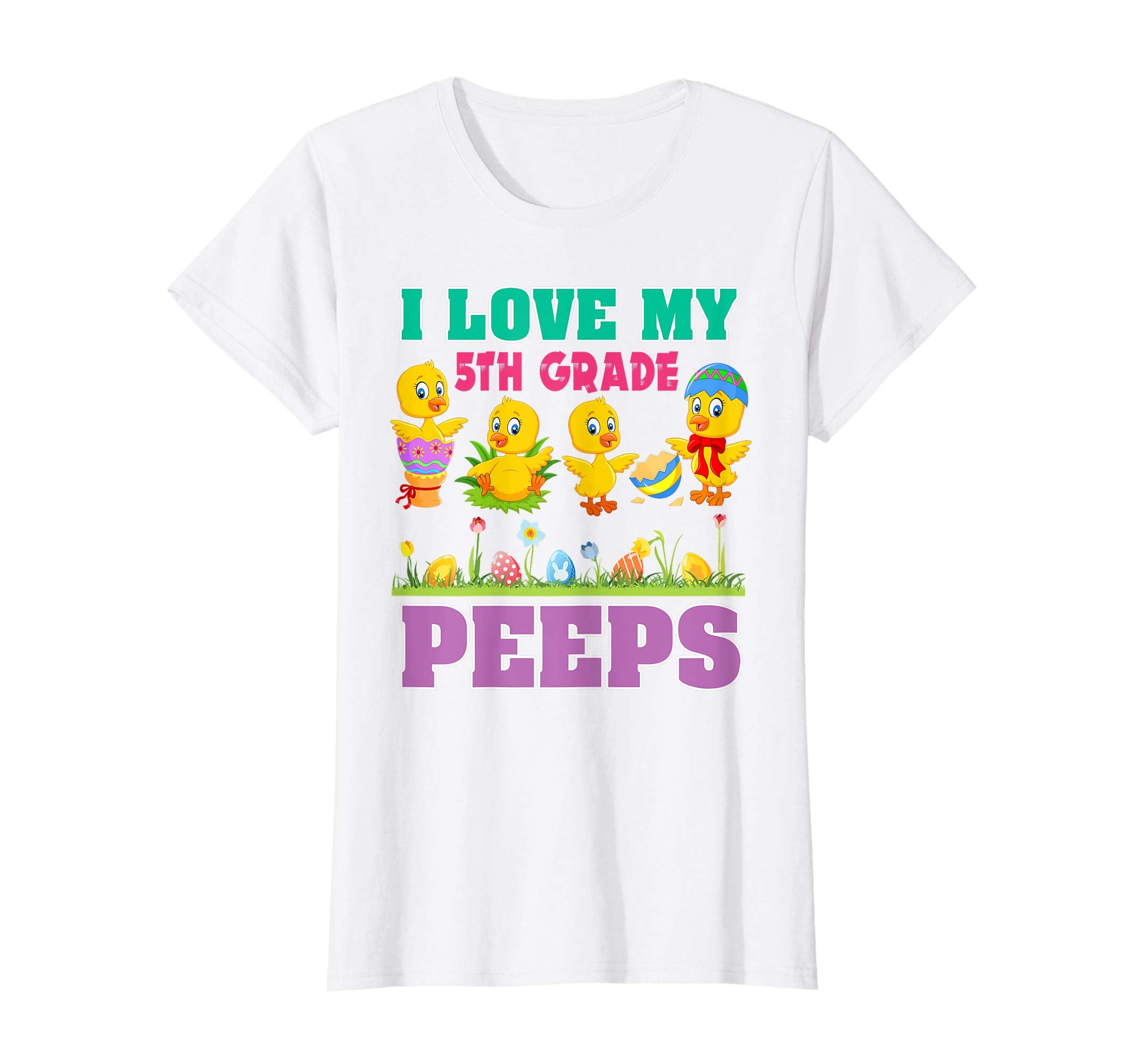 5th Grade Teacher Easter Shirt Gift I Love 5th Grade Peeps