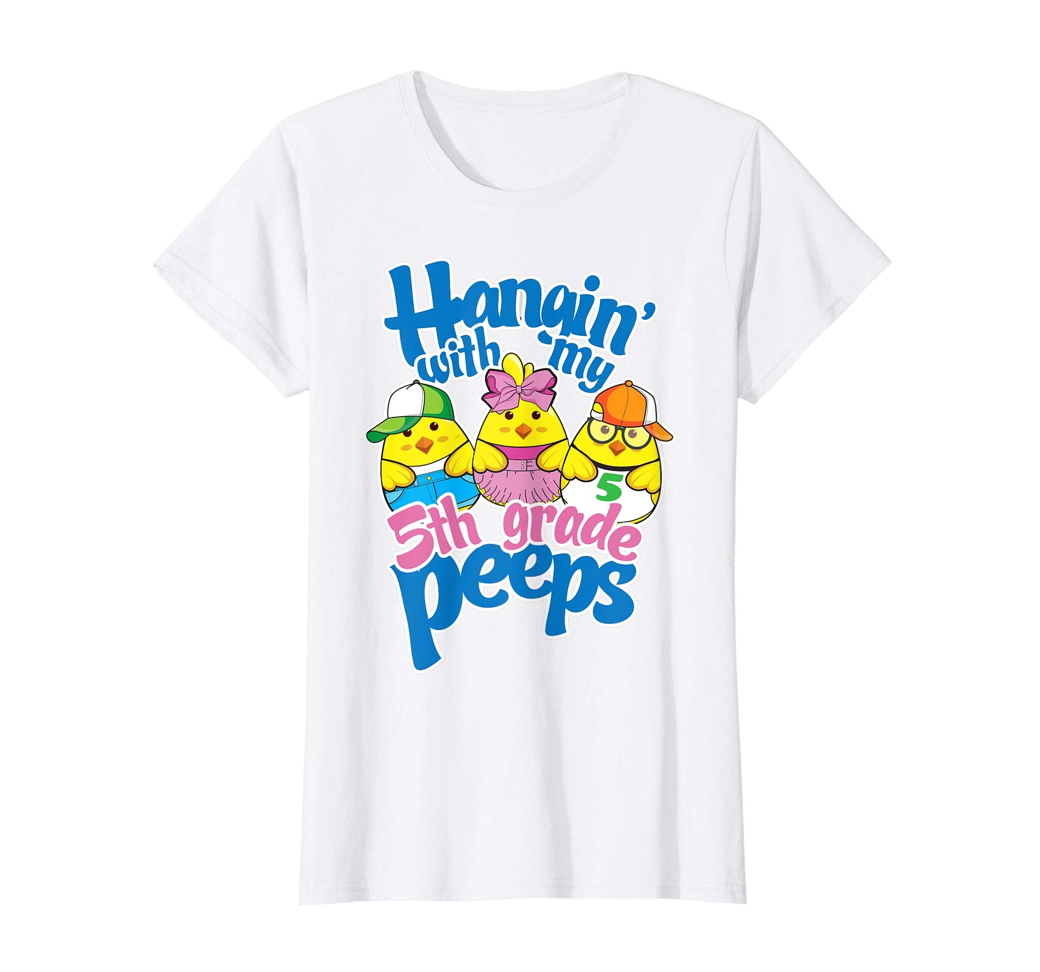 &quot;Hanging with 5th grade peeps shirt Easter Gift Teacher Kids