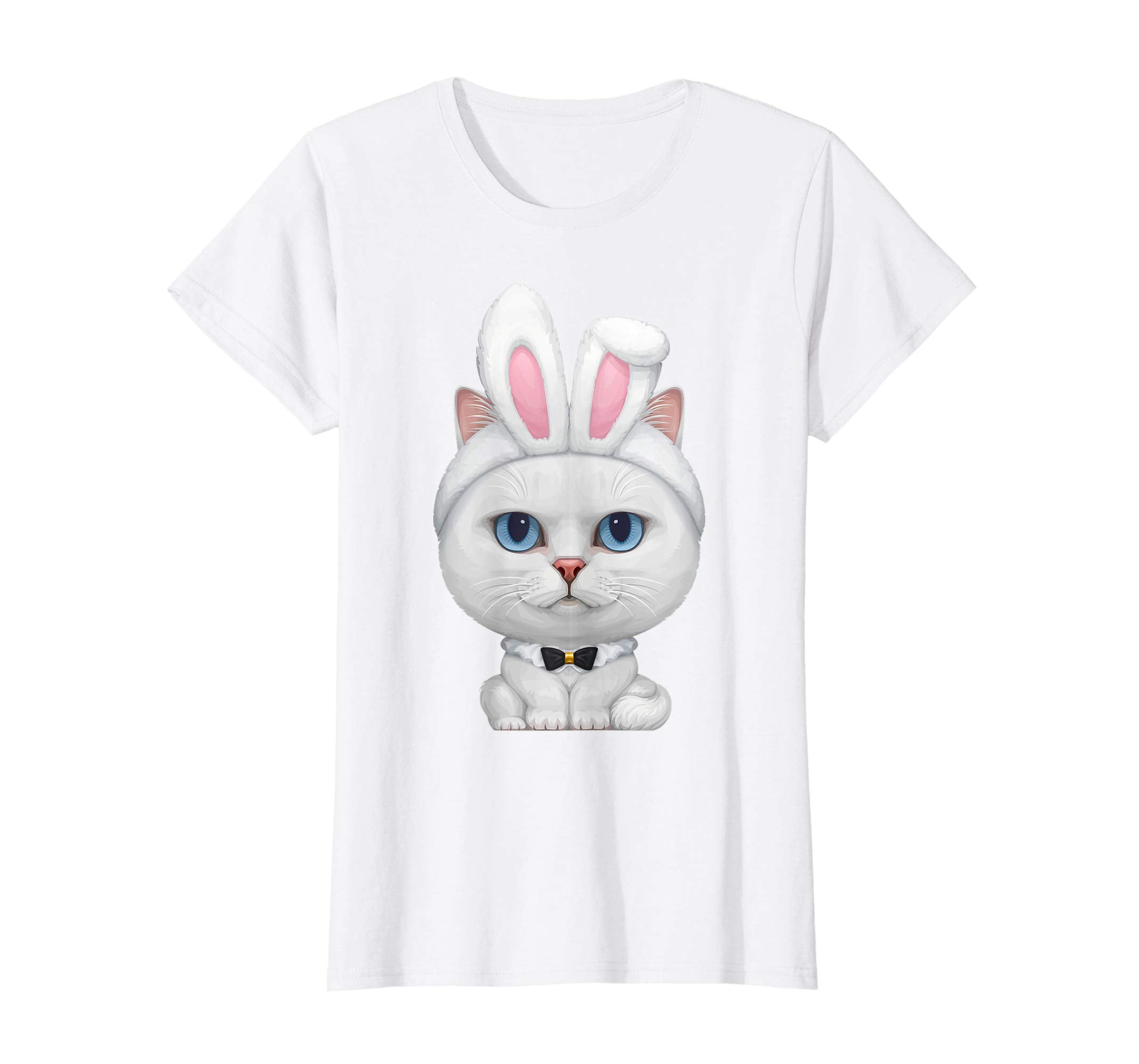 White Cat in the Easter Bunny Costume T-Shirt