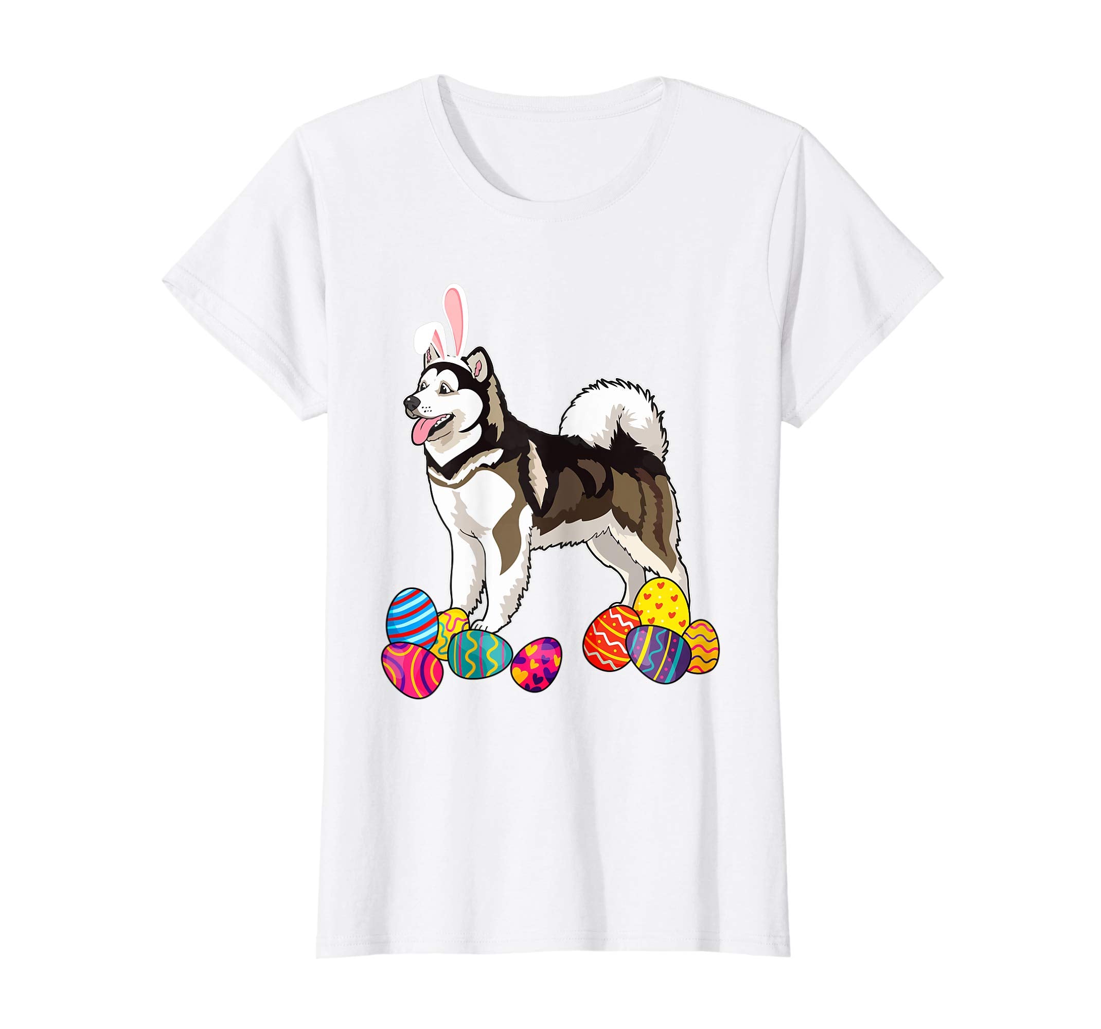 Alaskan Malamute Bunny Ear With Egg Easter Easter Day Shirt