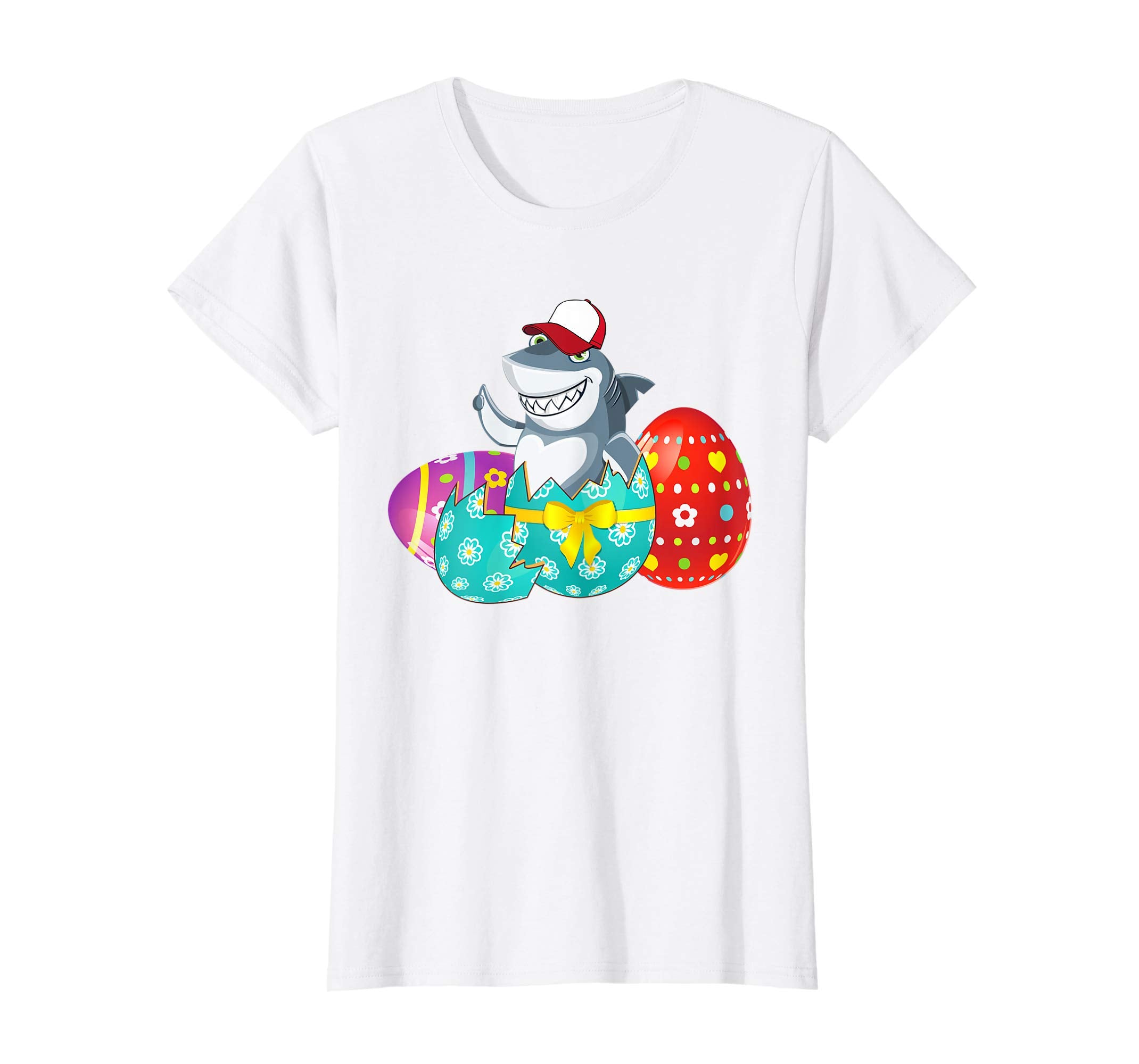 Shark Easter Eggs T-Shirts For Kids Boys Girls