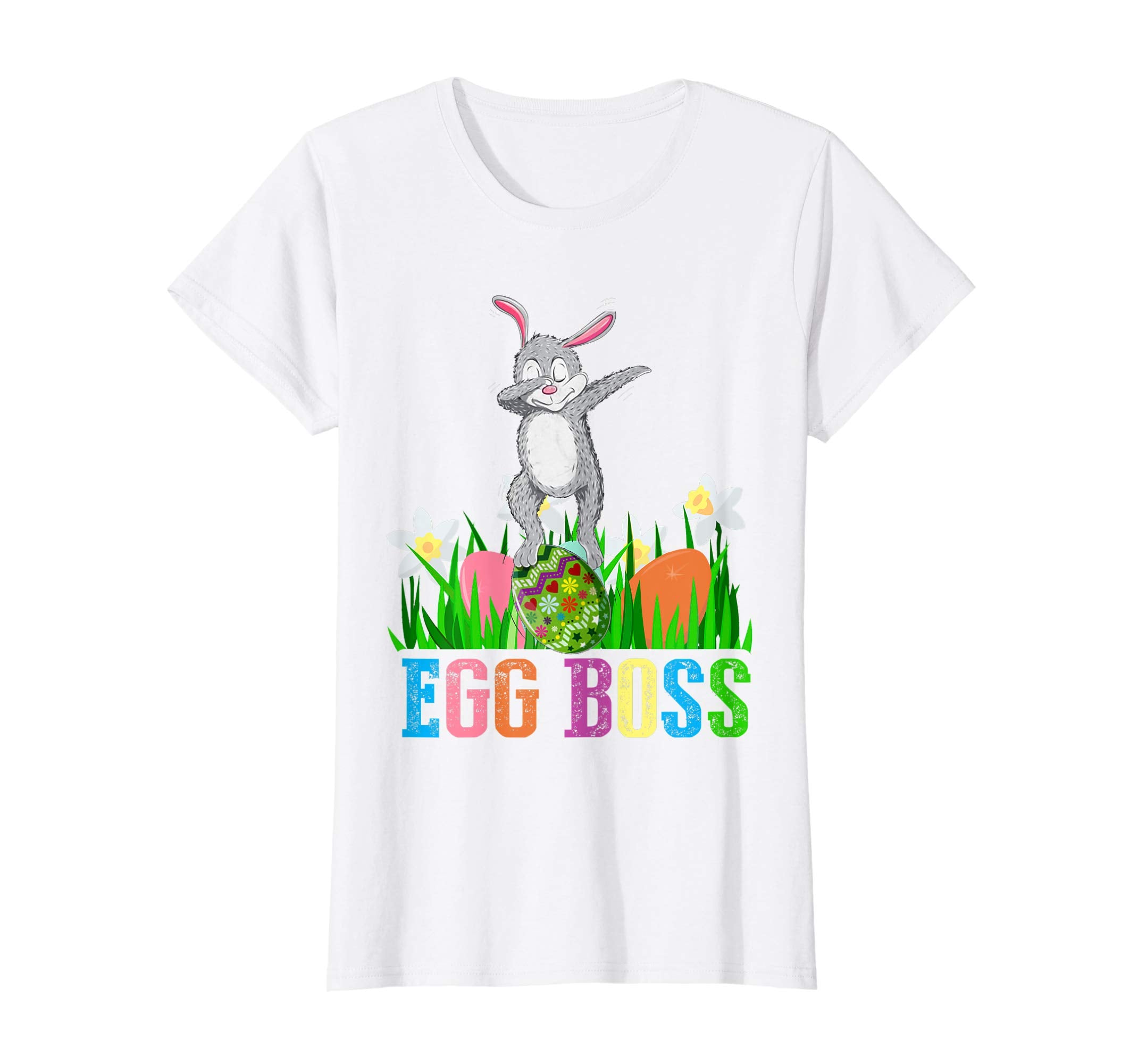 Dabbing Egg Boss Easter Bunny T Shirt For Kids Toddlers Boys