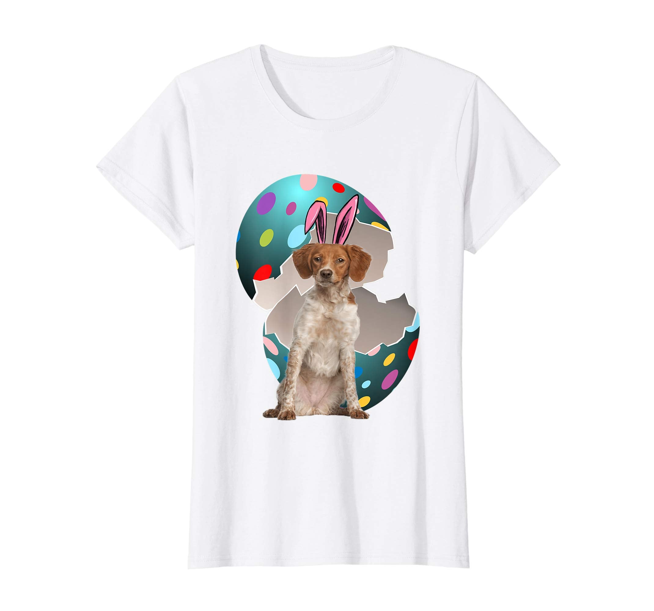 Brittany Spaniel Dad Mom Easter Day Gift T shirt