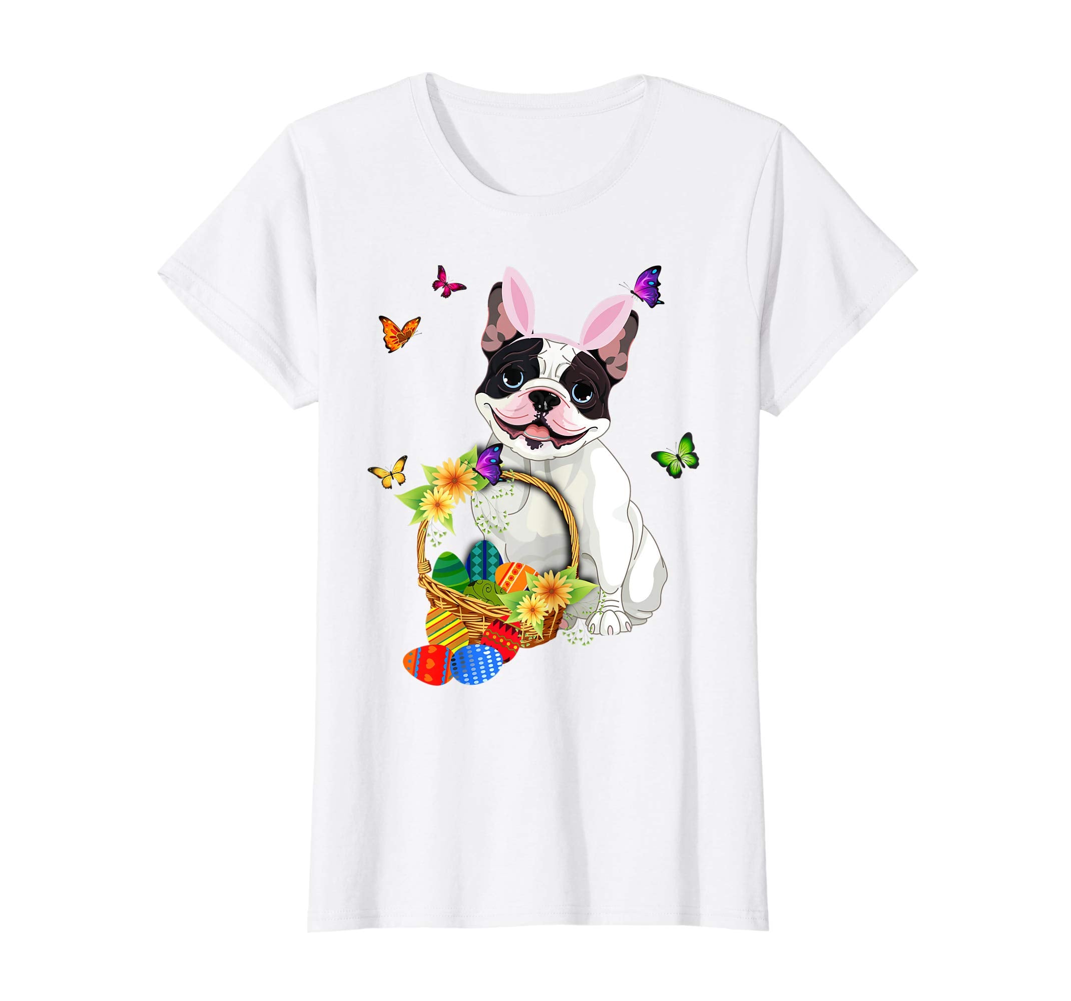 French Bulldog Bunny Hat Rabbit Easter Eggs Shirt
