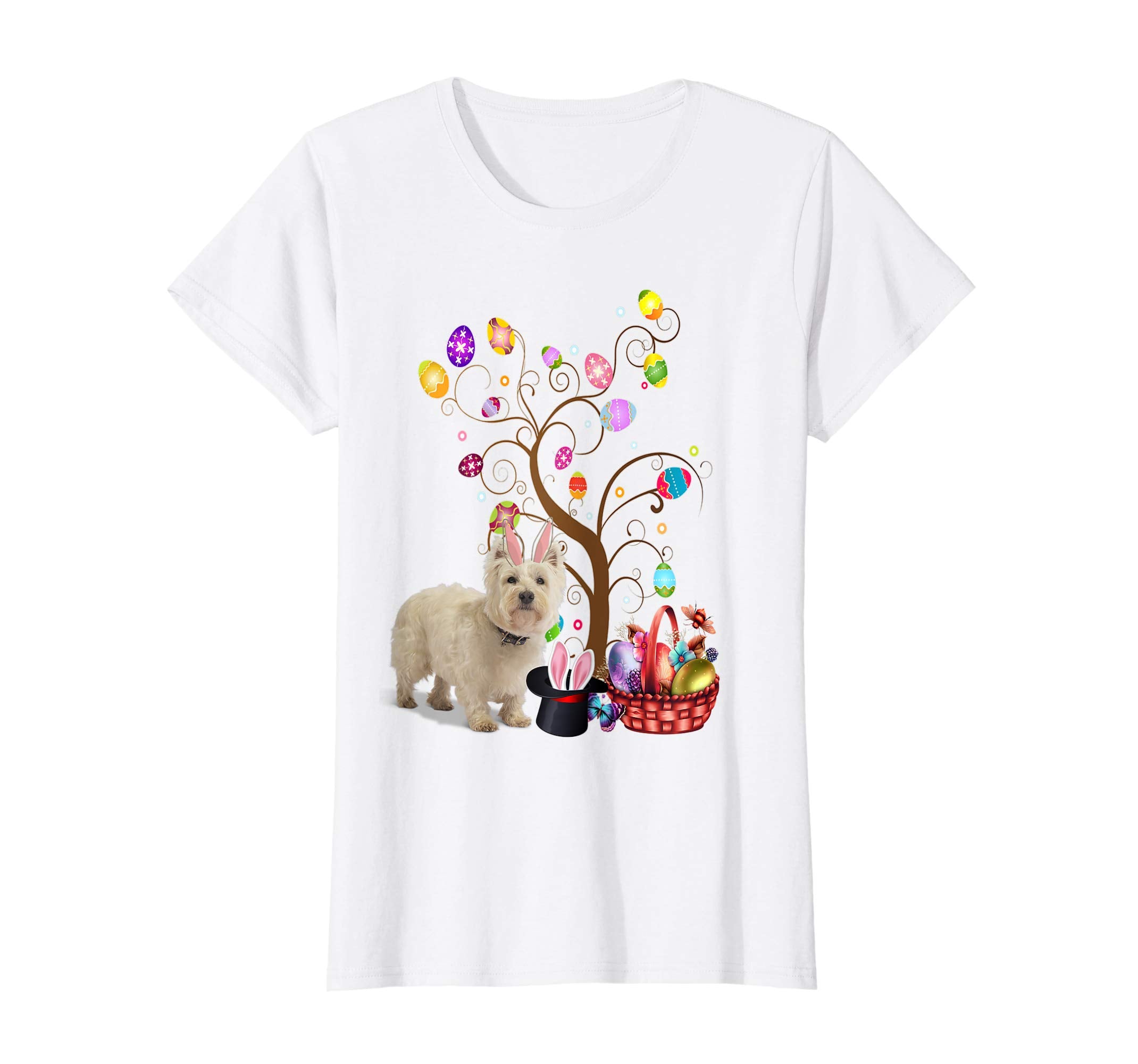 Bunny Cairn Terrier Easter Day Hunting Egg T-Shirt Mom Gift