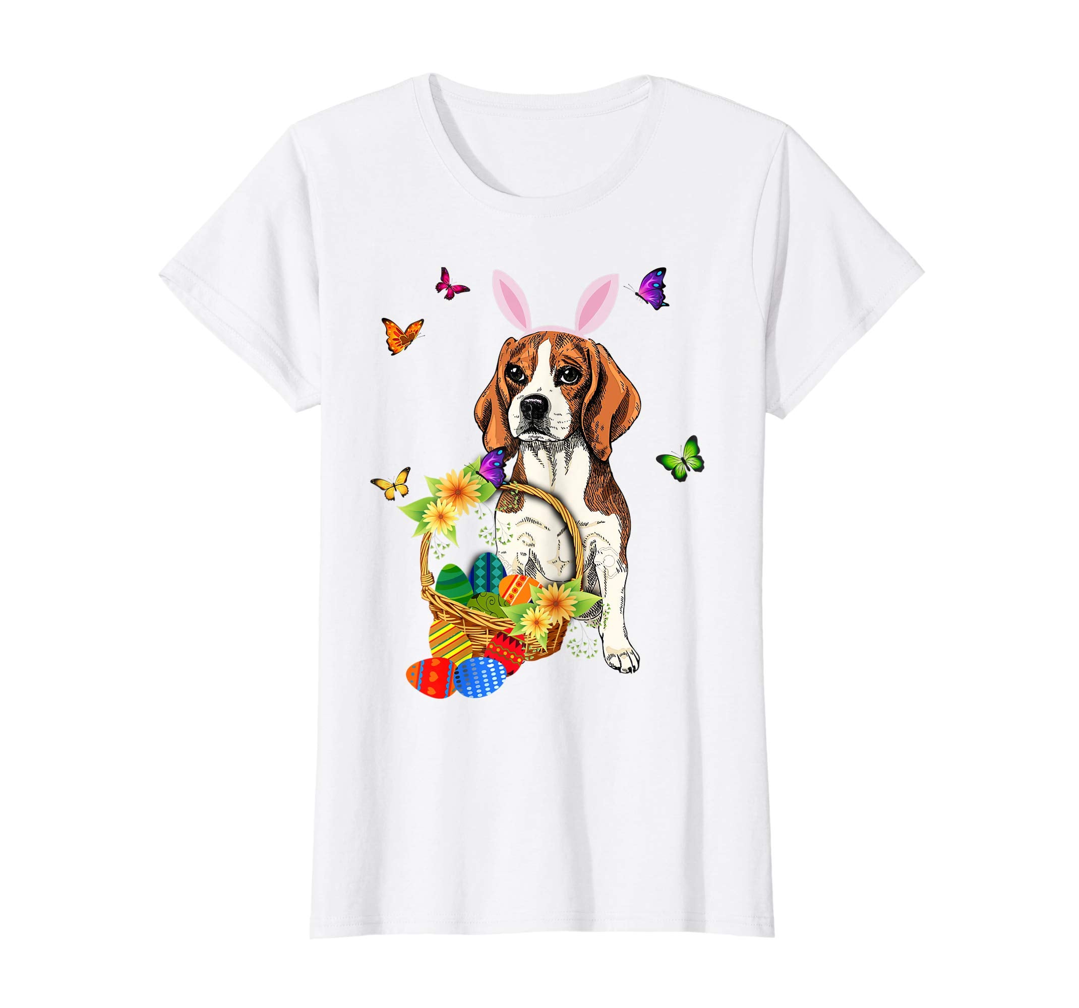 Beagle Bunny Hat Rabbit Easter Eggs Shirt