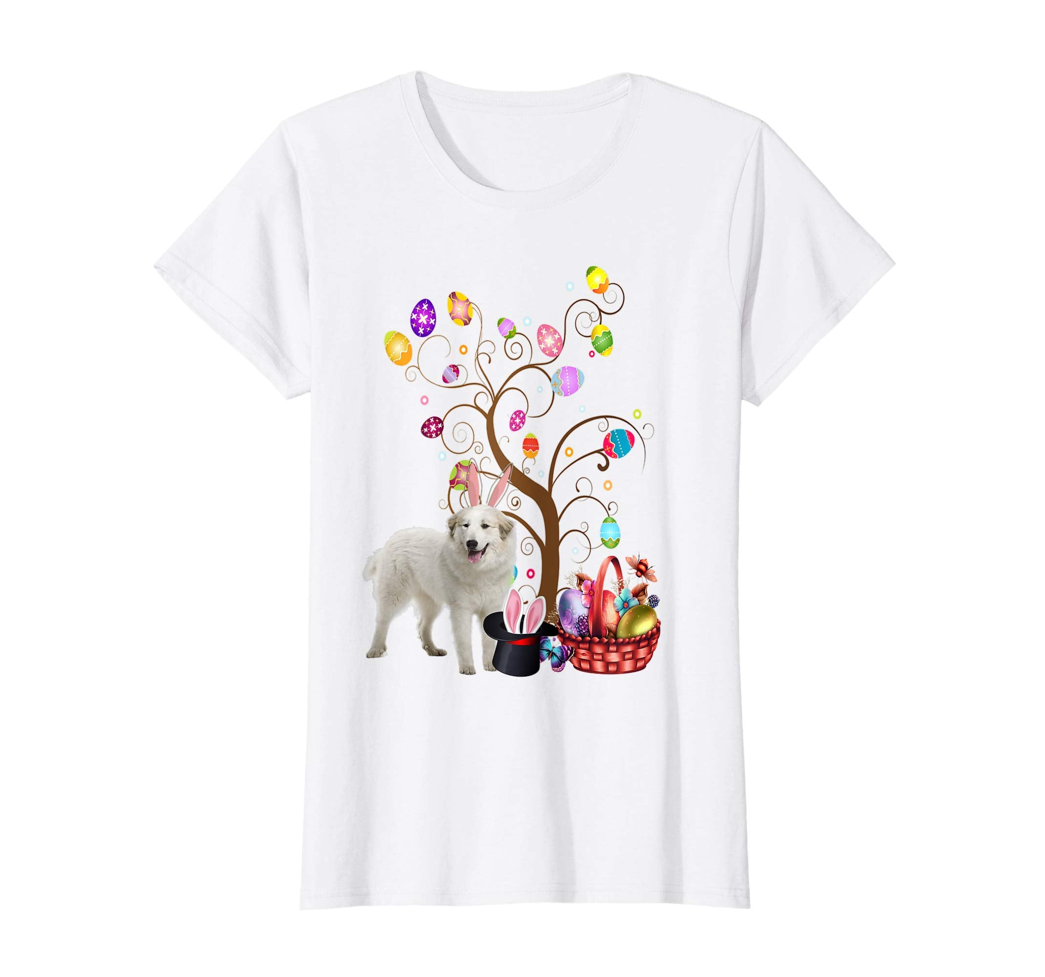 Bunny Great Pyrenees Easter Day Hunting Egg T-Shirt Mom Gift