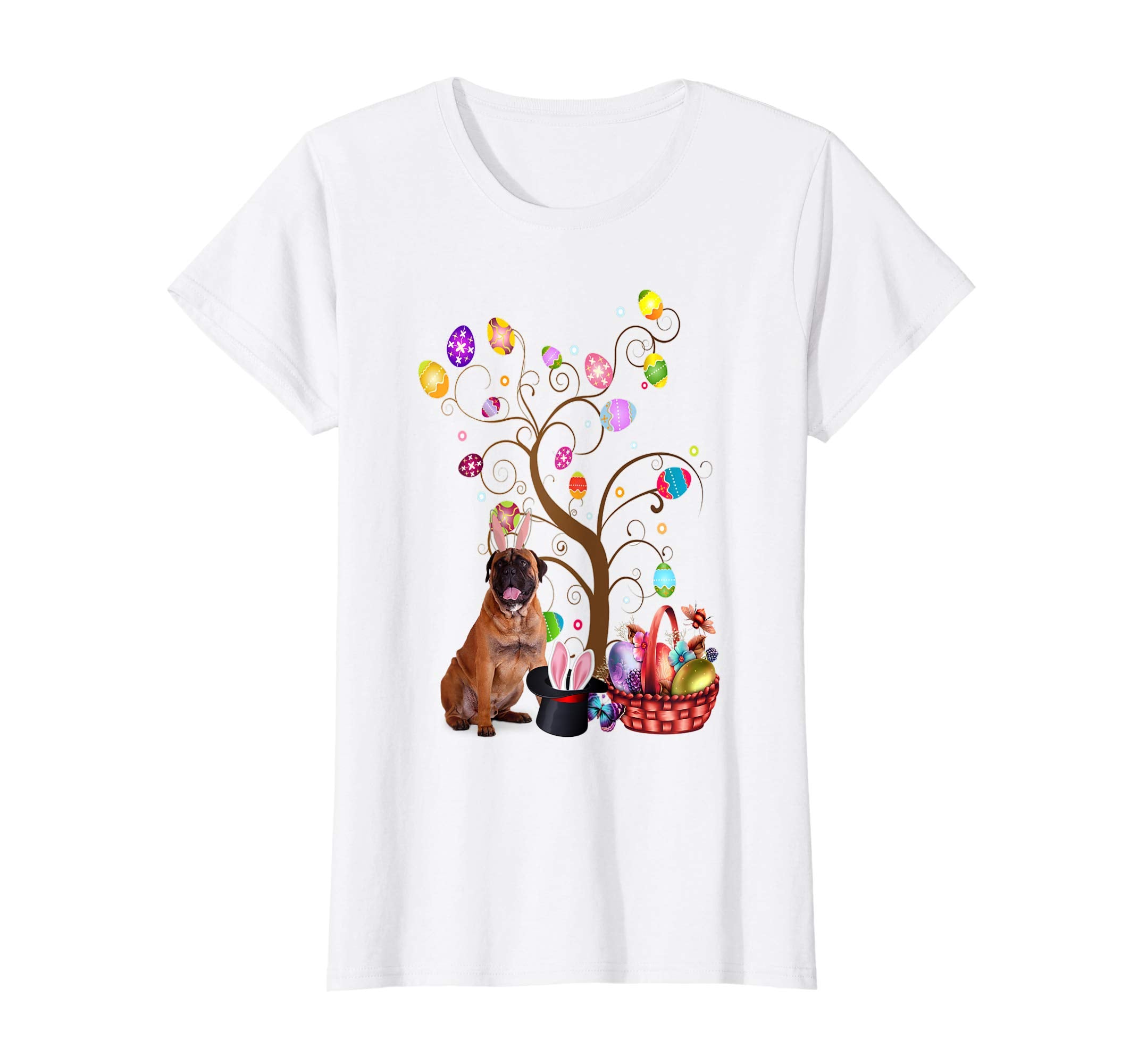 Bunny Bullmastiff Easter Day Hunting Egg TShirt Dad Mom Gift