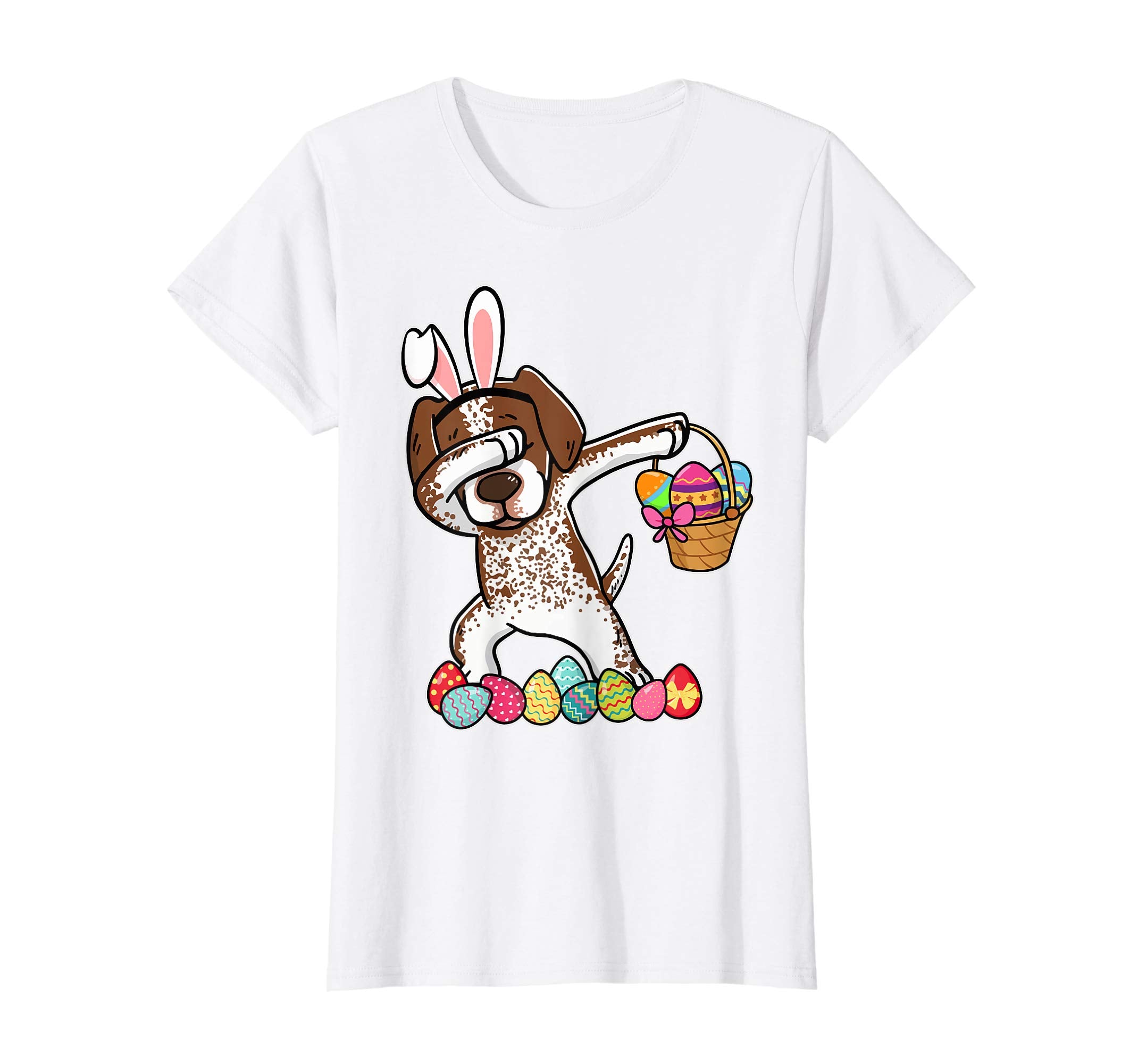 German Shorthaired Pointer Dabbing Easter Bunny Egg T-Shirt