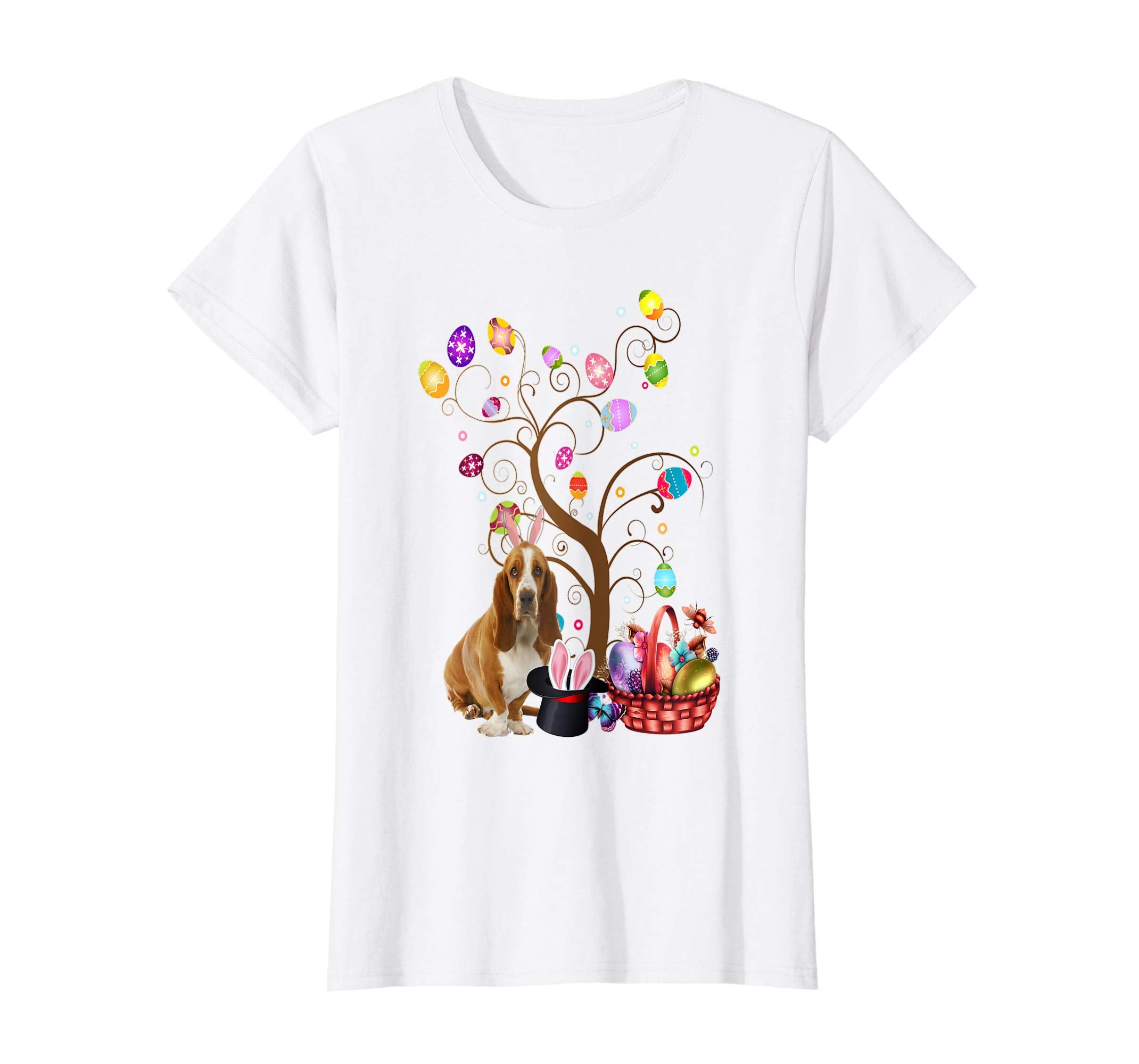 Bunny Basset Hound Dog Easter Day Hunting Egg T-Shirt