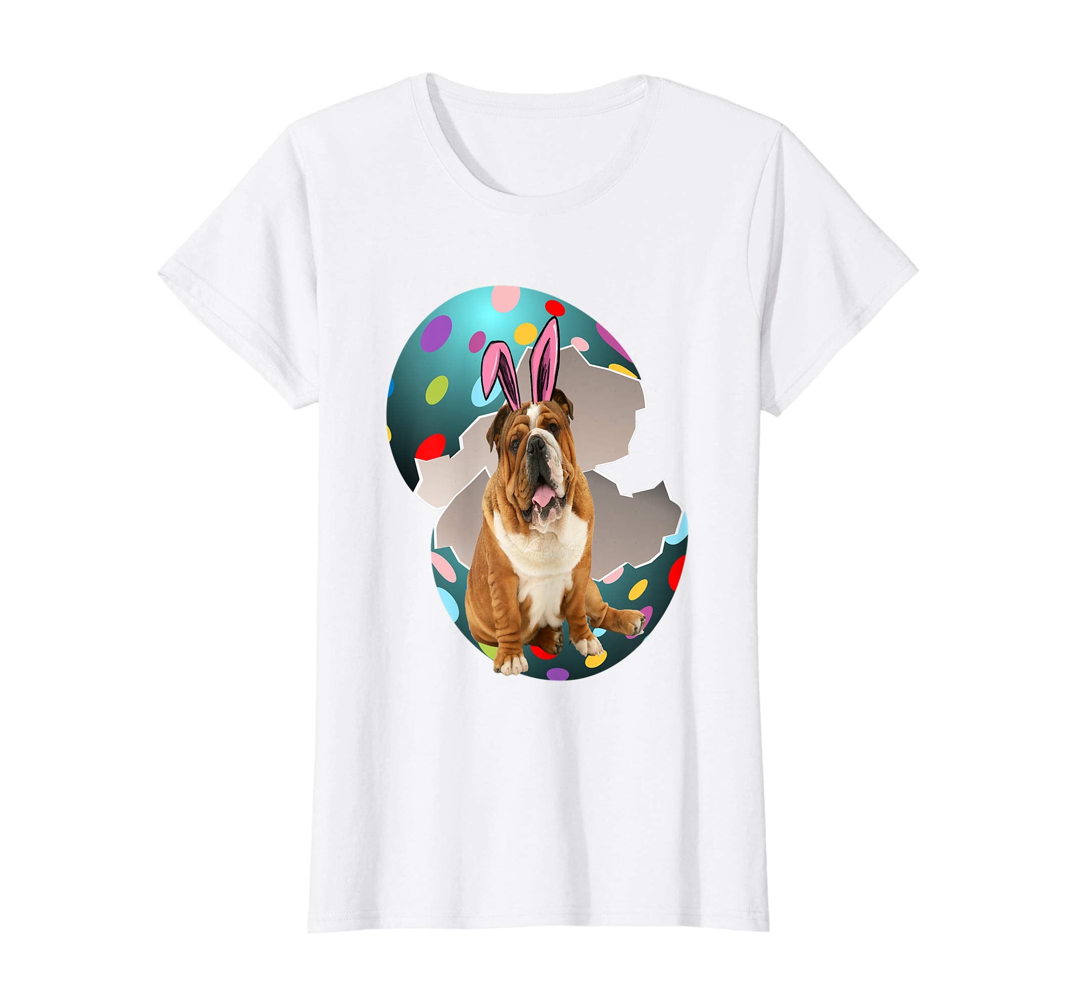 English Bulldog Dad Mom Easter Day Gift T shirt