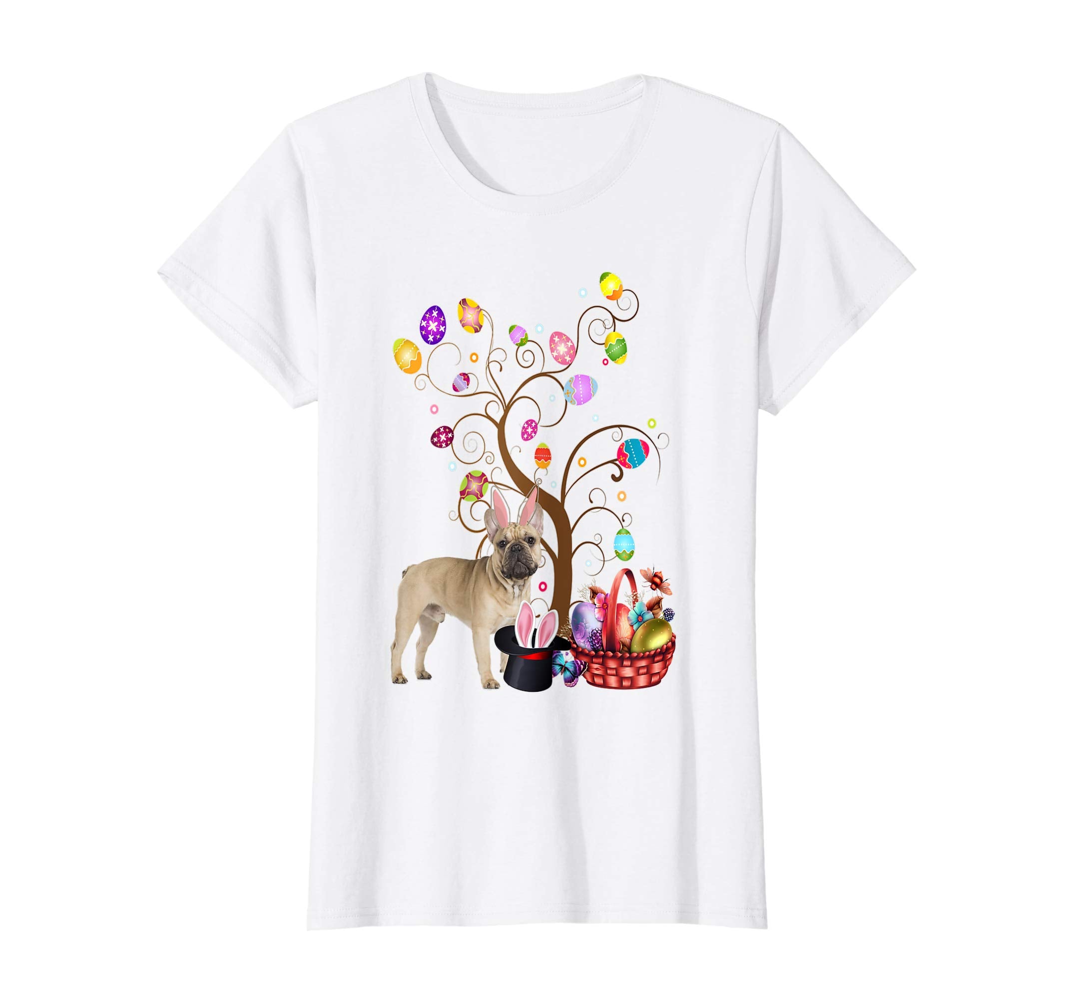 Bunny French Bulldog Easter Day Hunting Egg T-Shirt Mom Gift