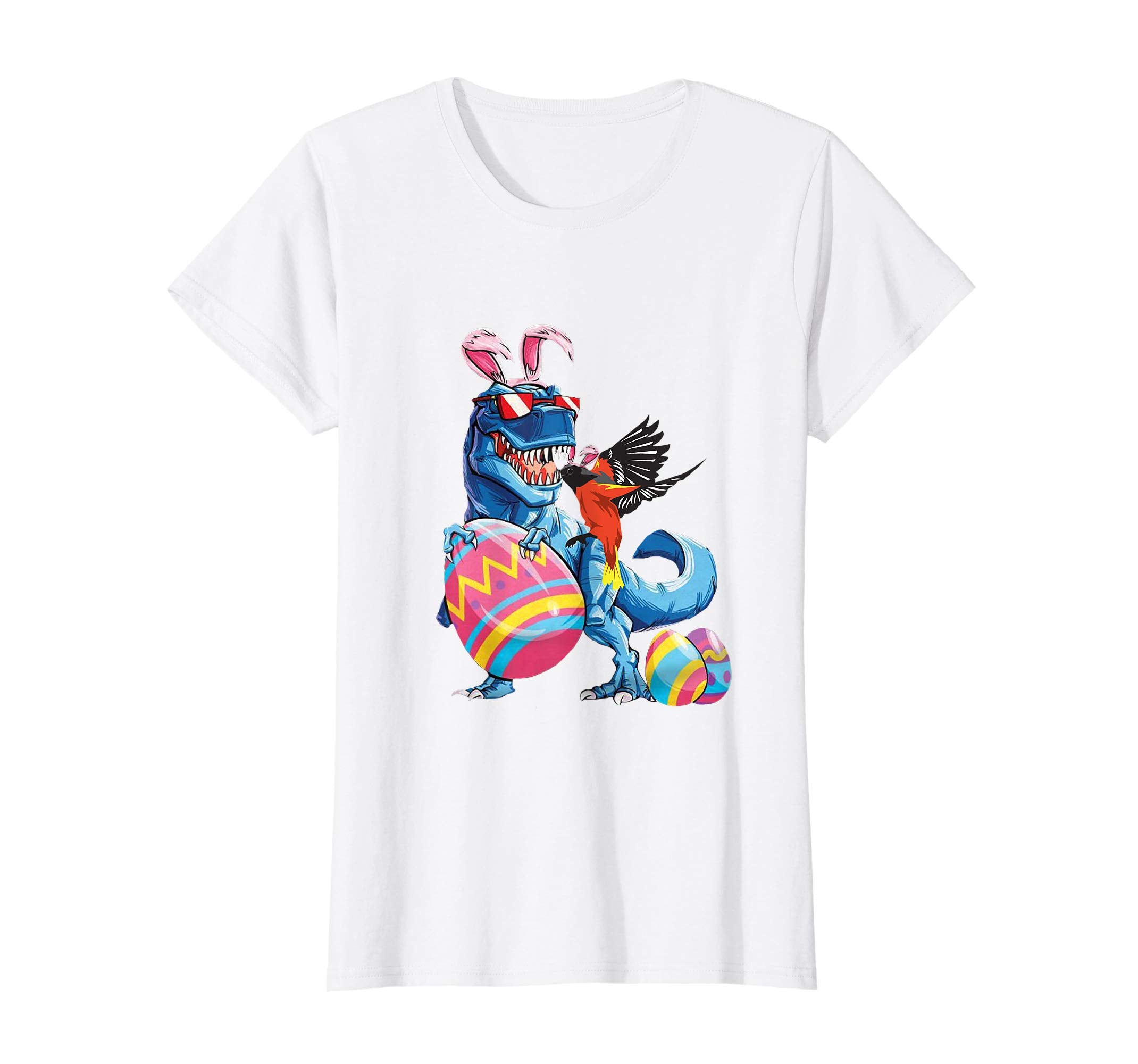 Bird Easter Riding Dinousaus Easter Bunny Lover Gift T-Shirt