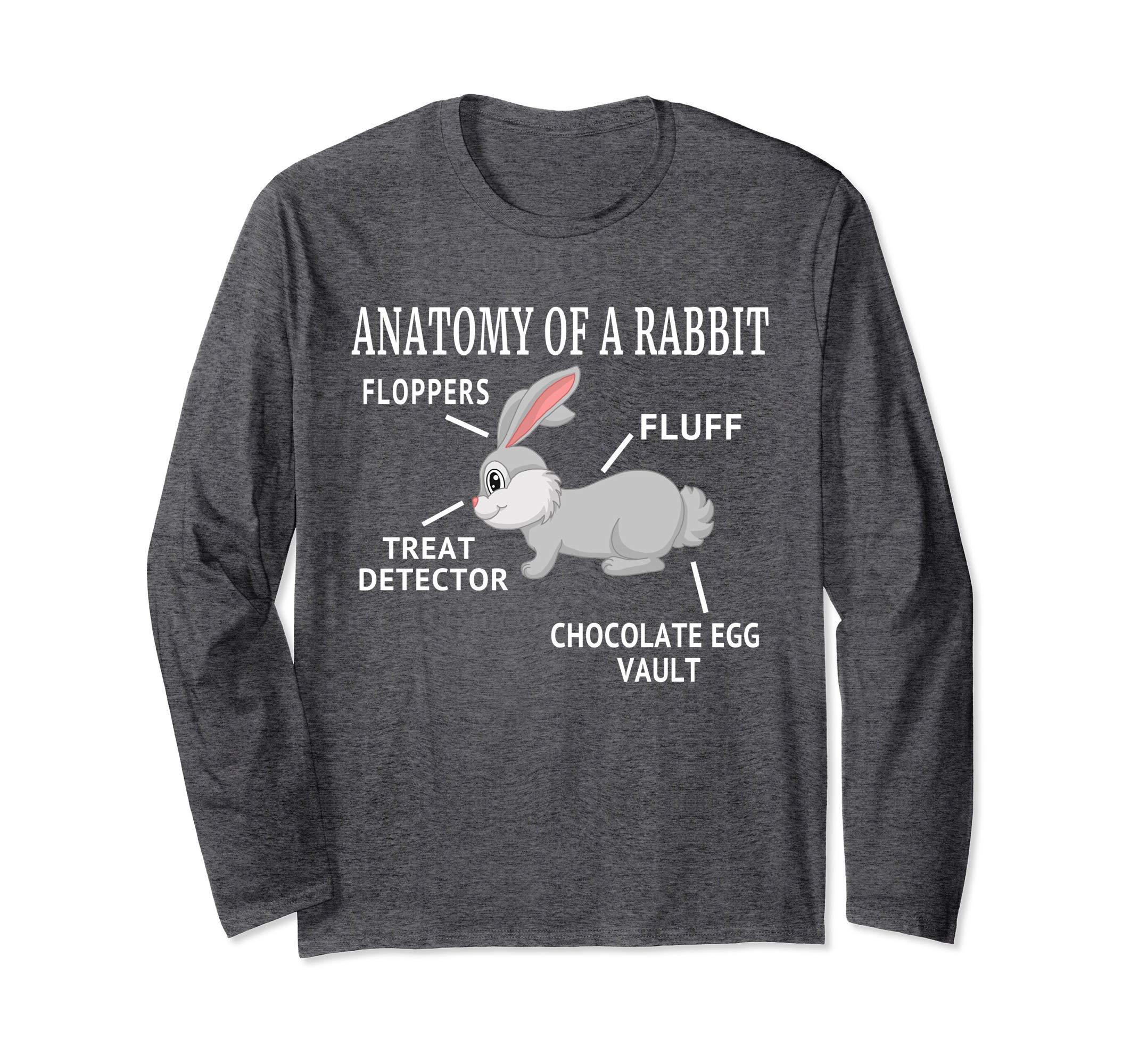Anatomy of a Rabbit Easter Bunny Long Sleeve Shirt