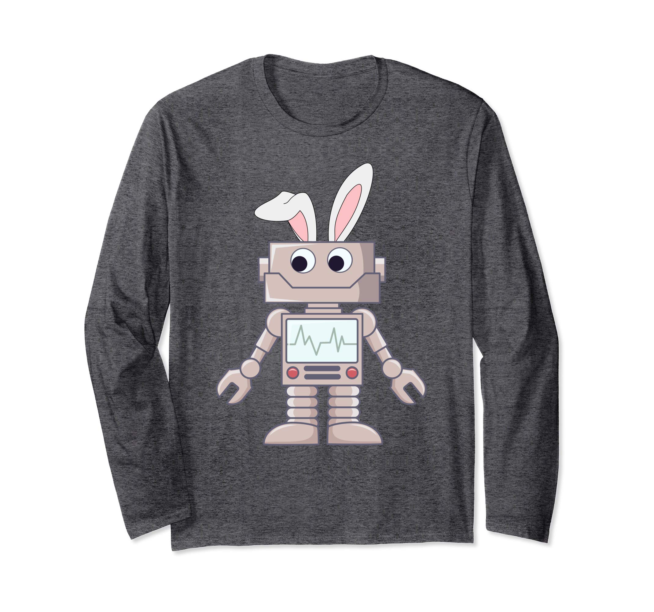 Cute Robot Bunny Easter Long Sleeve T-Shirt