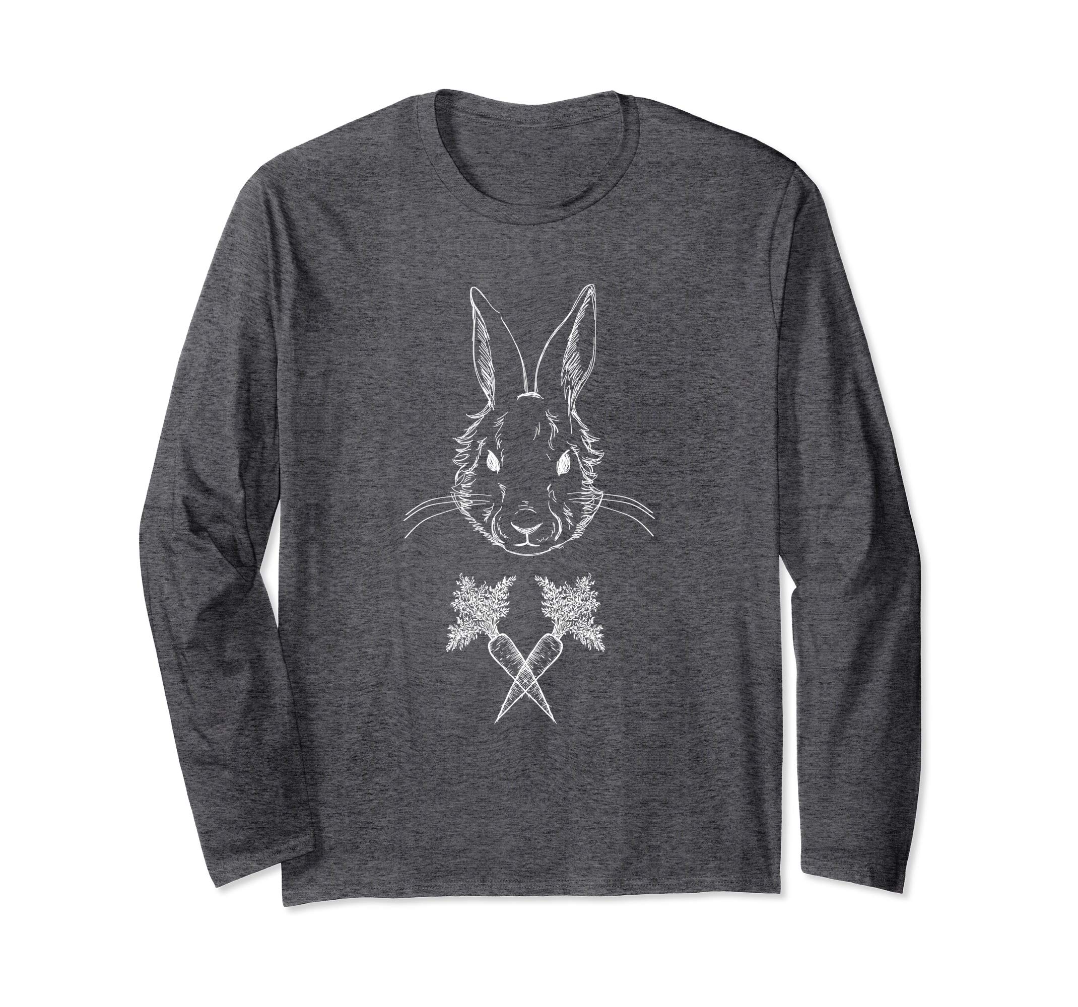 Easter Rabbit Crossbones Carrots Long sleeve T Shirt Easter